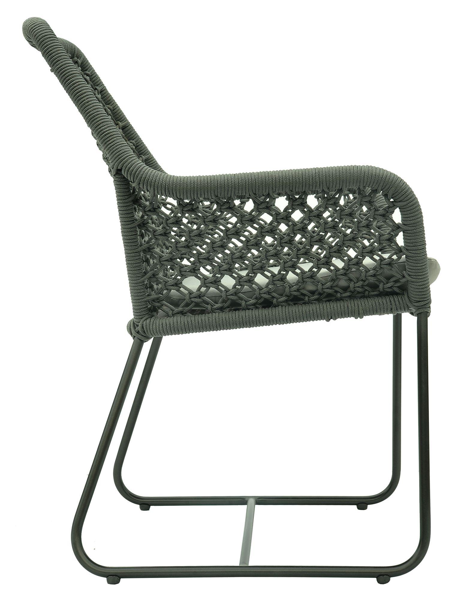 Product photograph of Skyline Kona Anthracite Rattan Outdoor Dining Armchair from Choice Furniture Superstore.