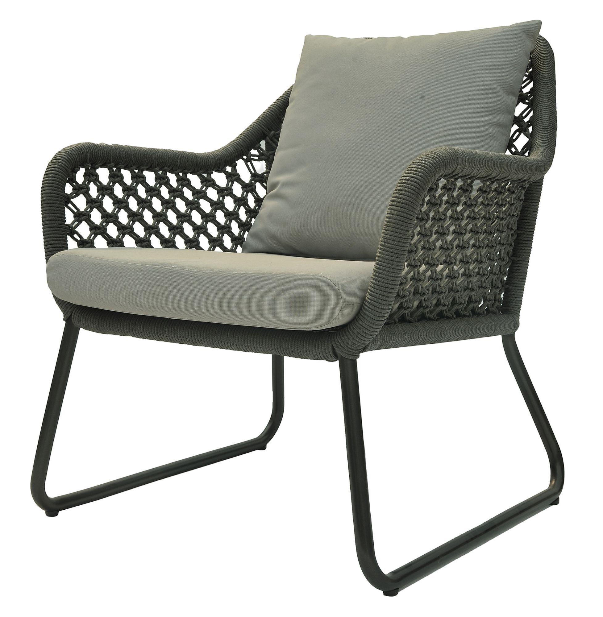 Product photograph of Skyline Kona Anthracite Rattan Outdoor Armchair from Choice Furniture Superstore.