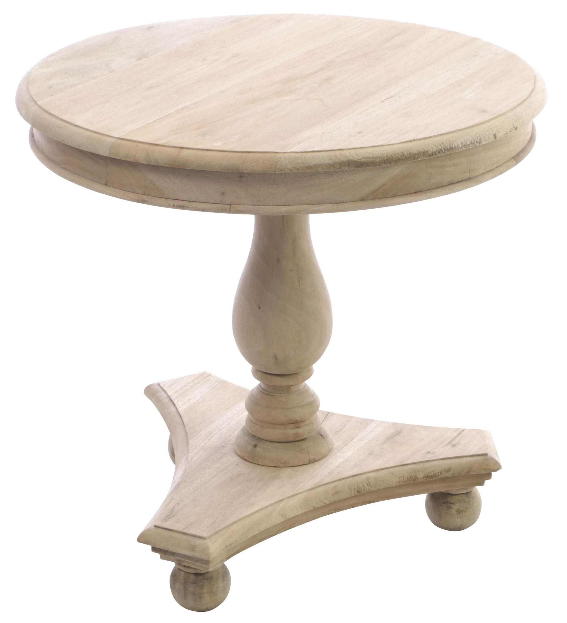 Product photograph of Vintage Mahogany French Style Round Side Table With Bun Feet from Choice Furniture Superstore.