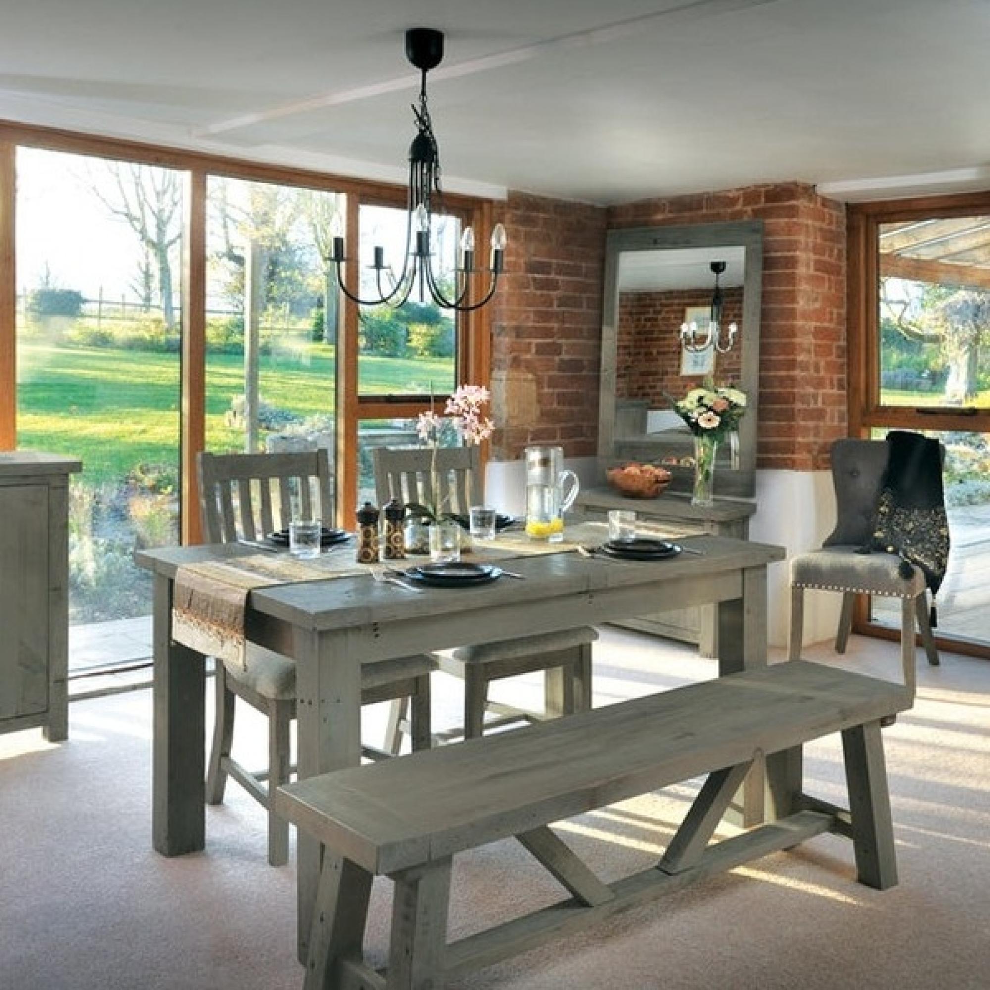 Product photograph of Blenheim Reclaimed Timber Wood 140cm-190cm Extending Dining Table from Choice Furniture Superstore.