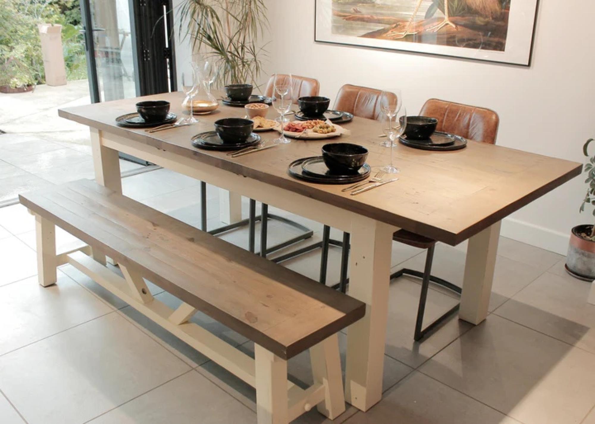 Product photograph of Purbeck Reclaimed Timber Wood 140cm-190cm Extending Dining Table from Choice Furniture Superstore.