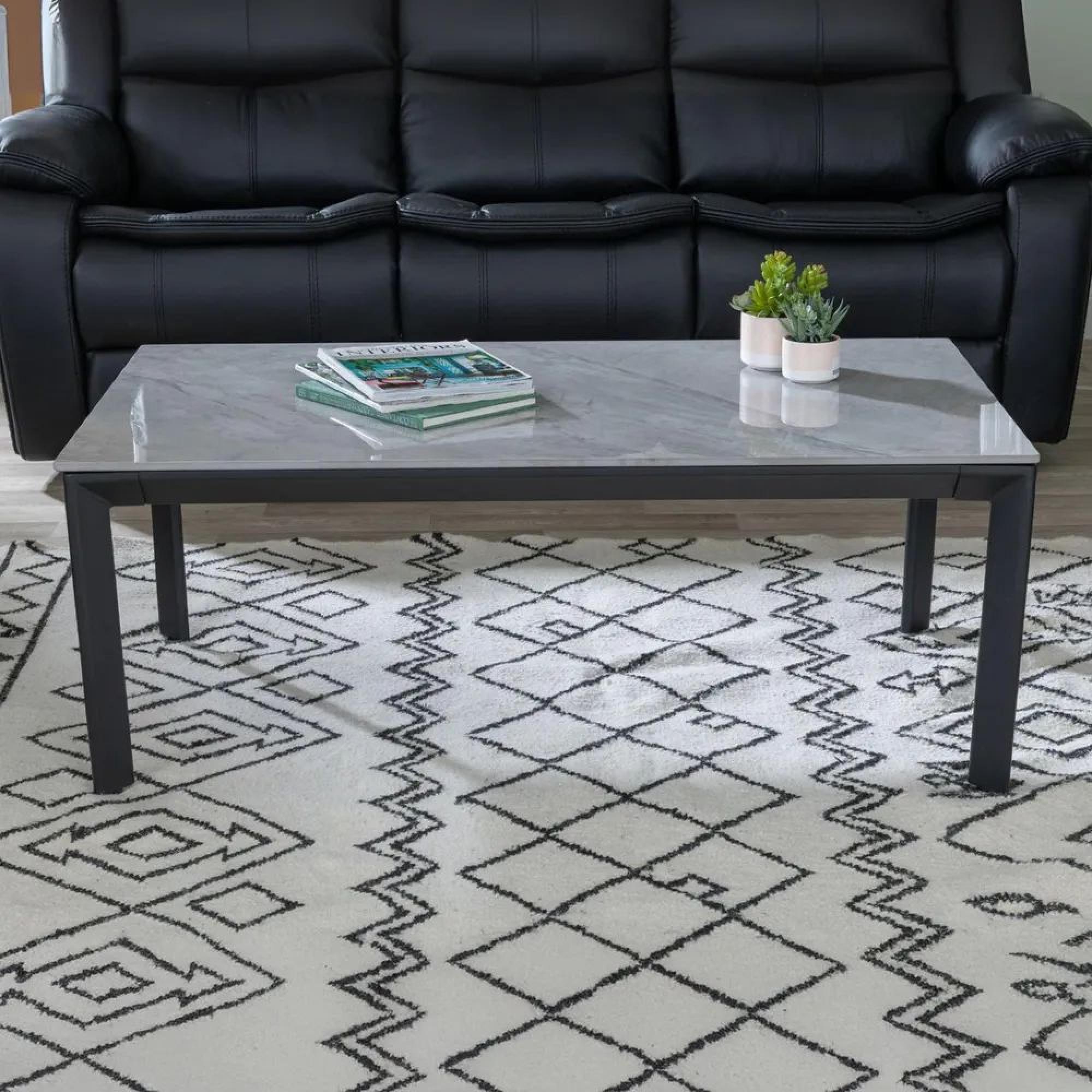 Product photograph of Glade Grey Ceramic Coffee Table from Choice Furniture Superstore.