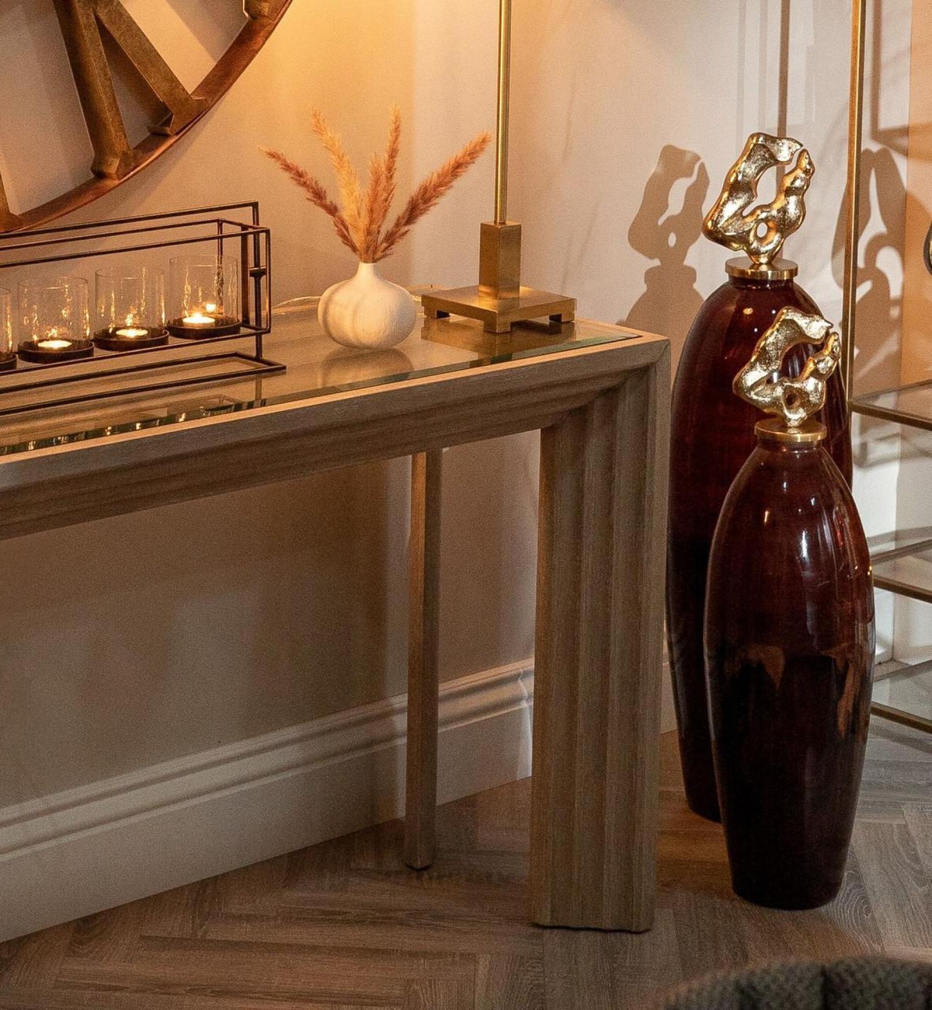 Product photograph of Mindy Brownes Anika Burgundy Ceramic Large Jar from Choice Furniture Superstore.