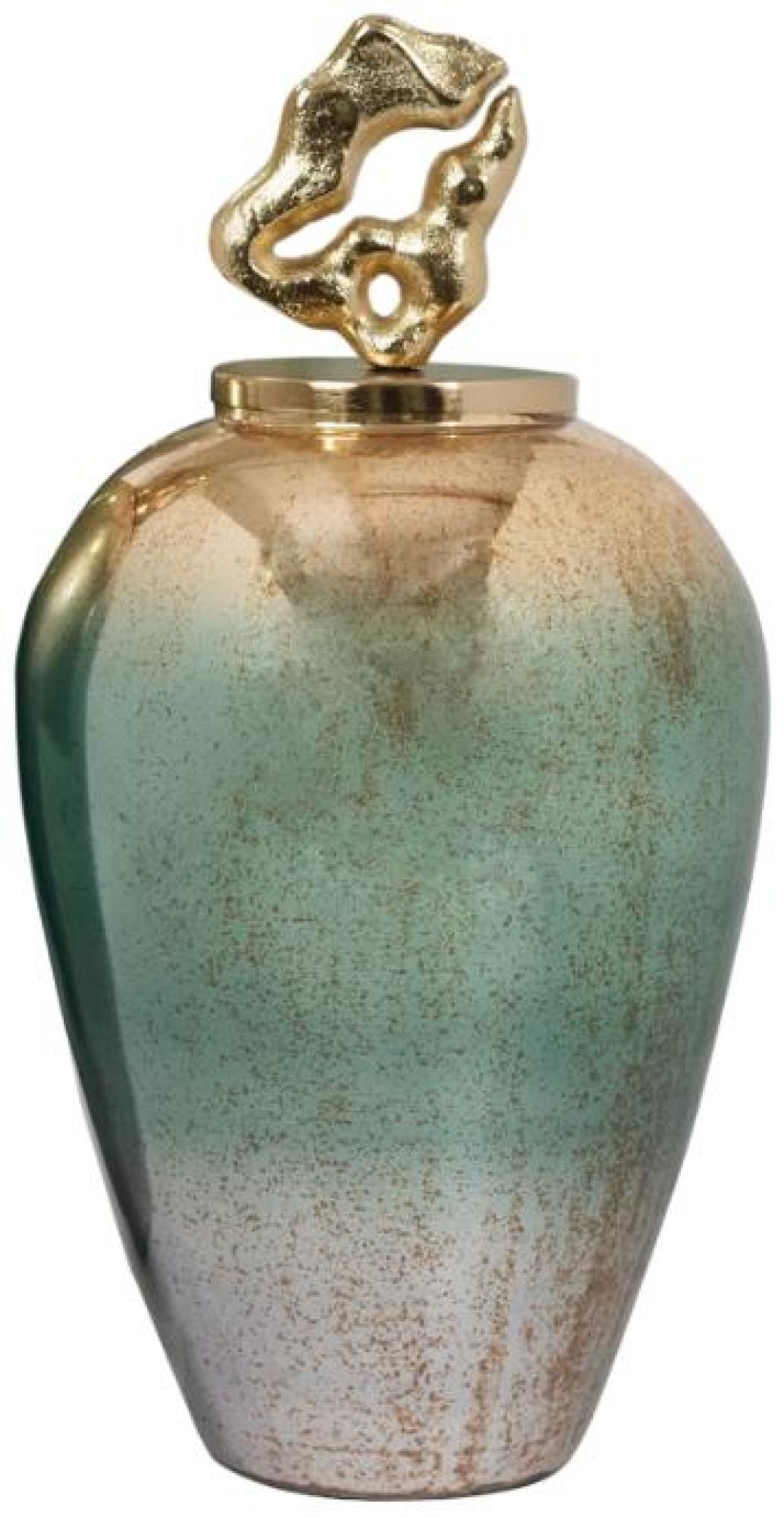 Product photograph of Mindy Brownes Betany Gold Green And White Small Jar from Choice Furniture Superstore.