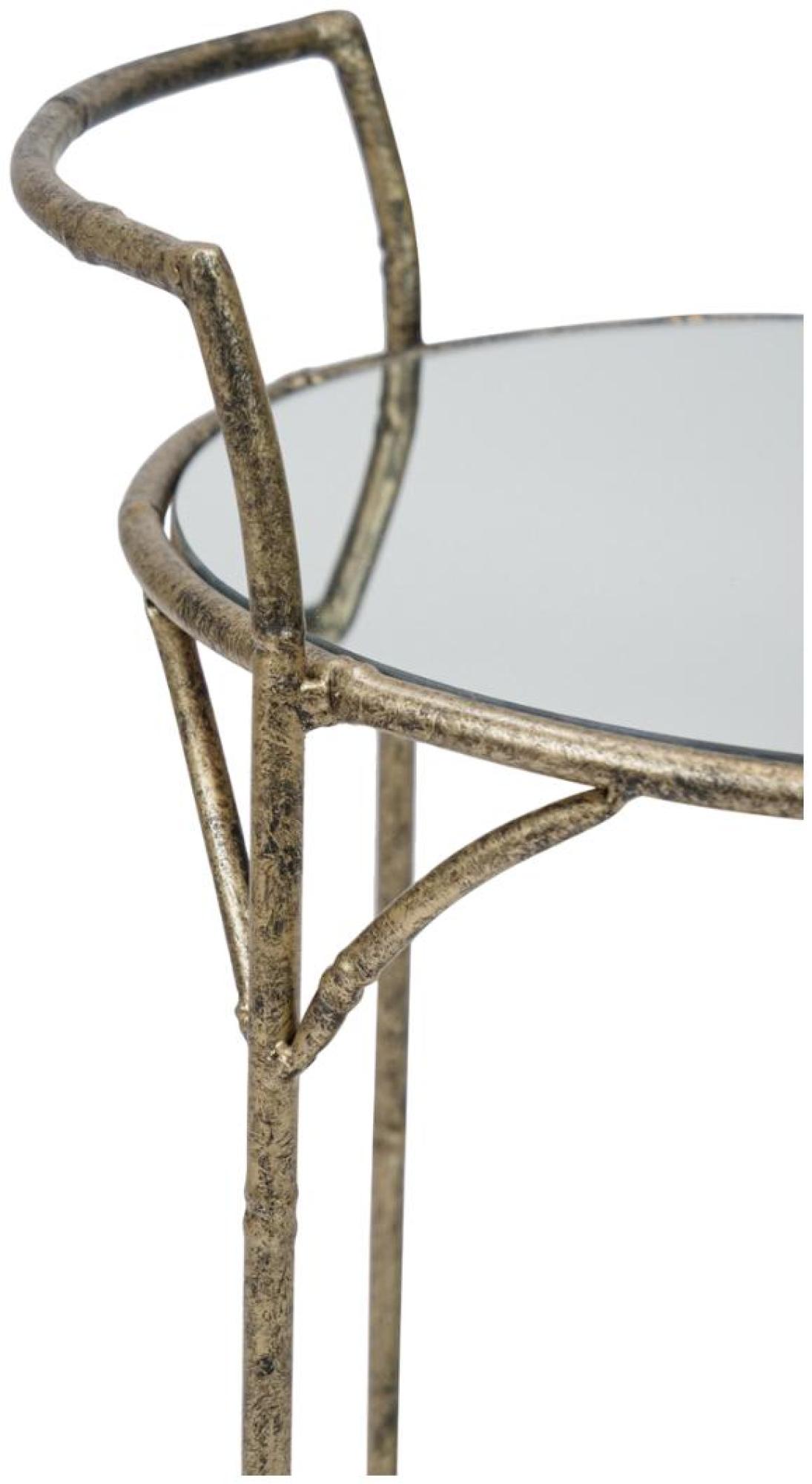 Product photograph of Mindy Brownes Danrich Grey And Gold Drinks Trolley from Choice Furniture Superstore.