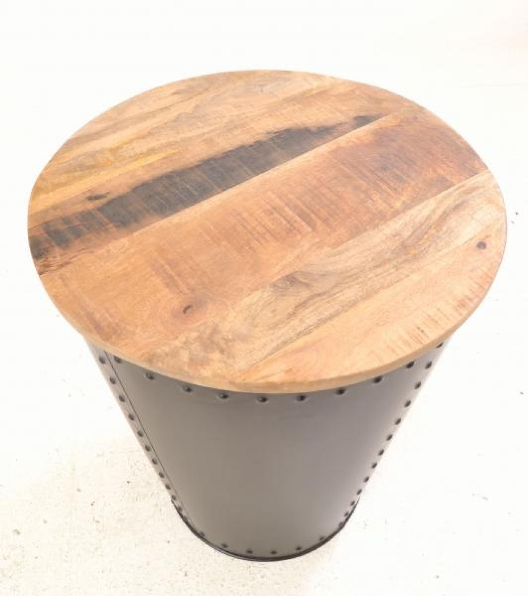 Product photograph of Old Empire Tapered Mango Wood Cylinder Coffee Table from Choice Furniture Superstore.