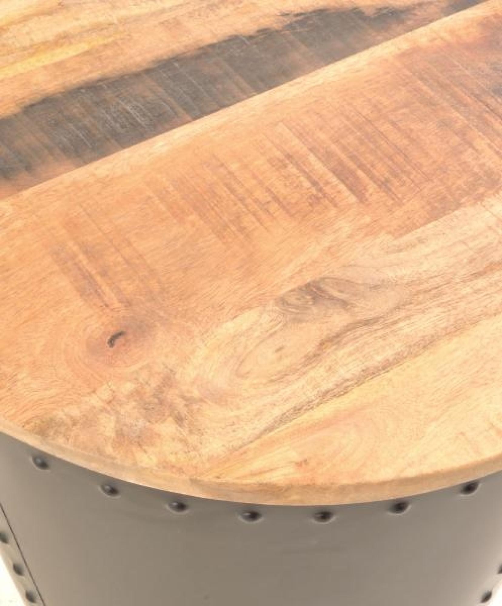 Product photograph of Old Empire Tapered Mango Wood Cylinder Coffee Table from Choice Furniture Superstore.