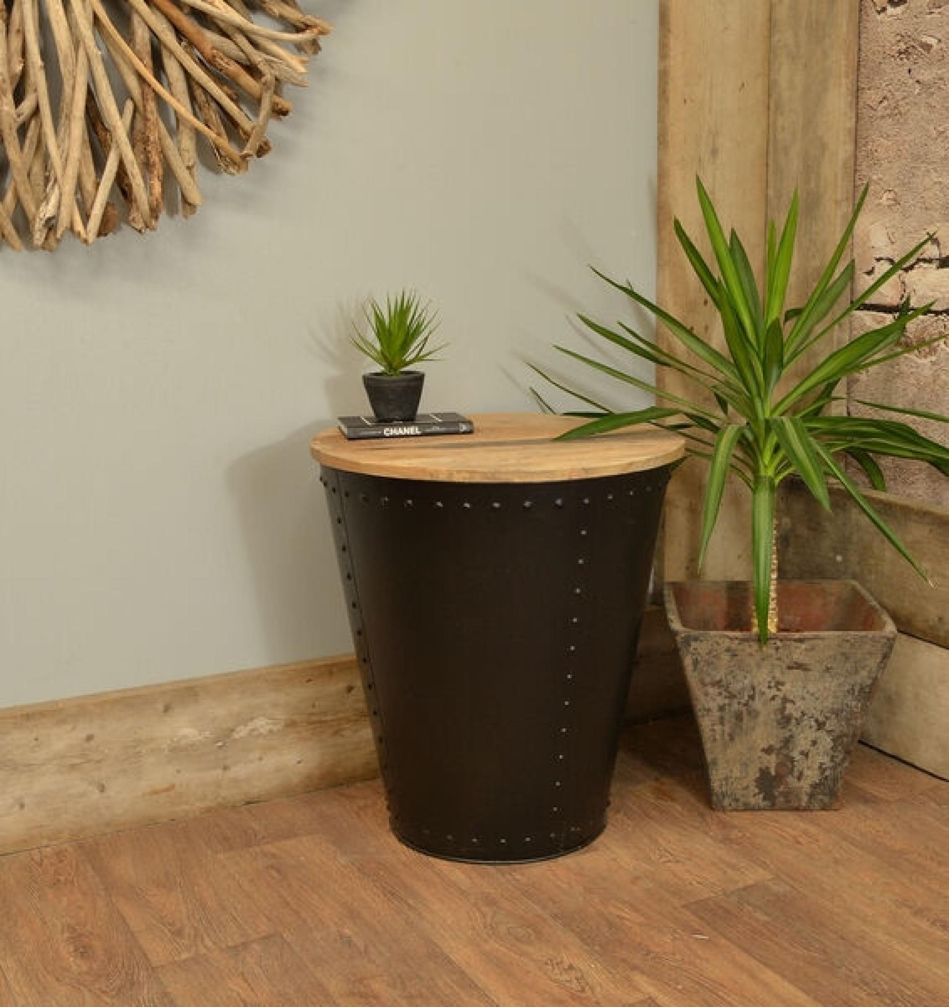 Product photograph of Old Empire Tapered Mango Wood Cylinder Coffee Table from Choice Furniture Superstore.