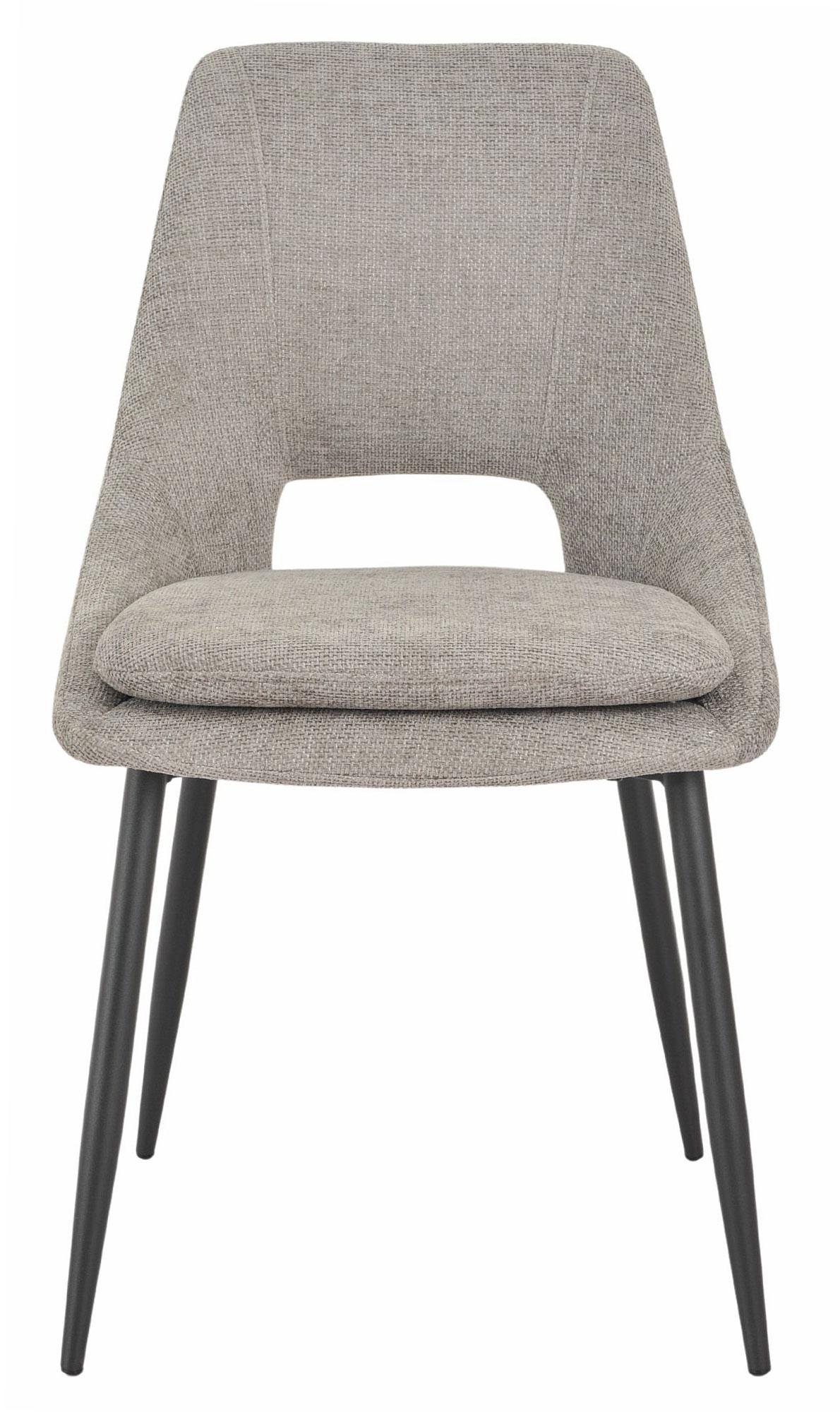 Product photograph of Peyton Grey Fabric Dining Chair With Black Legs from Choice Furniture Superstore.