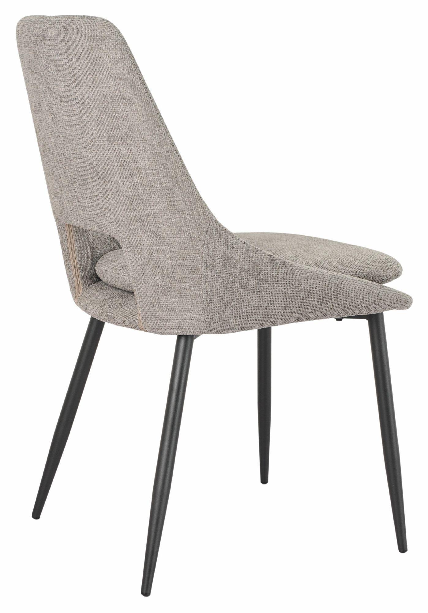 Product photograph of Peyton Grey Fabric Dining Chair With Black Legs from Choice Furniture Superstore.