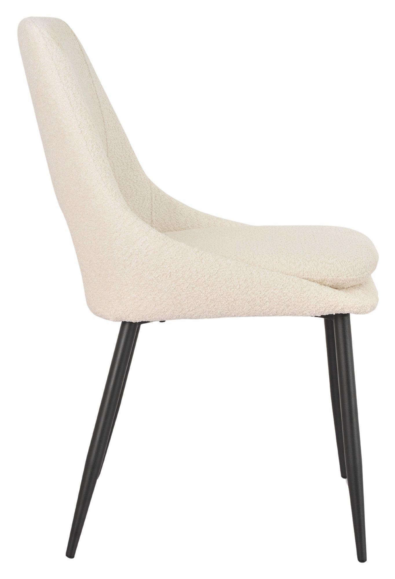 Product photograph of Peyton Cream Fabric Dining Chair With Black Legs from Choice Furniture Superstore.