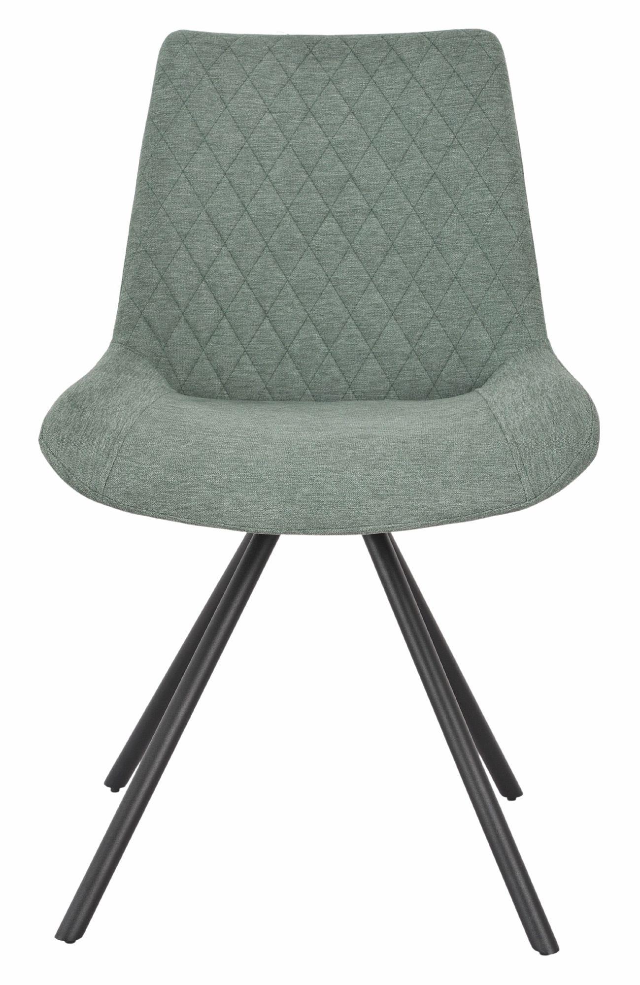 Product photograph of Boden Green Fabric Swivel Dining Chair With Black Legs from Choice Furniture Superstore.