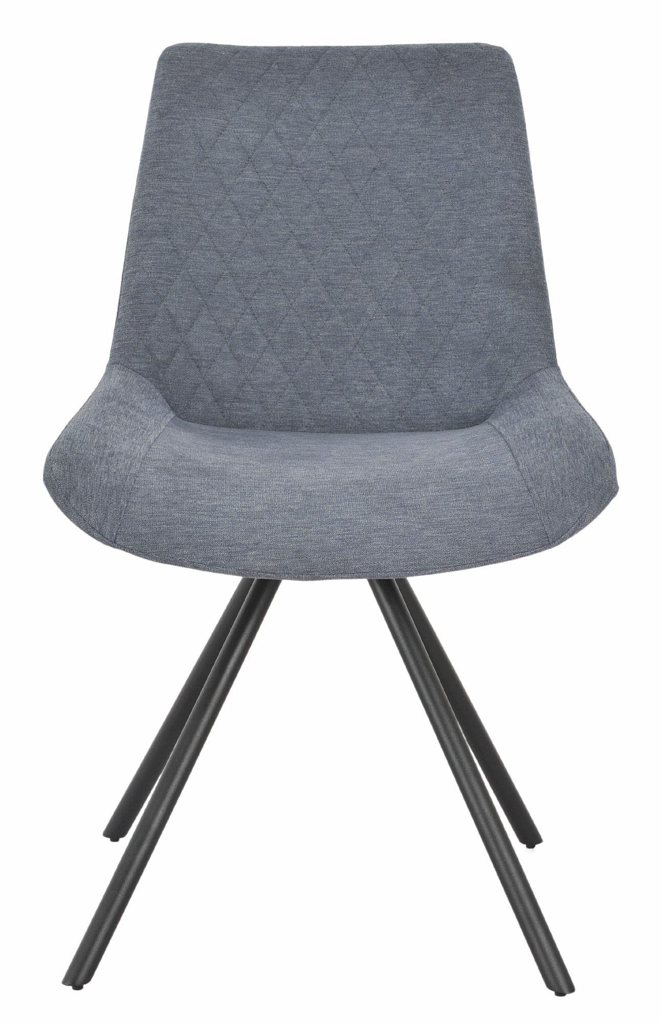 Product photograph of Boden Dark Grey Fabric Swivel Dining Chair With Black Legs from Choice Furniture Superstore.