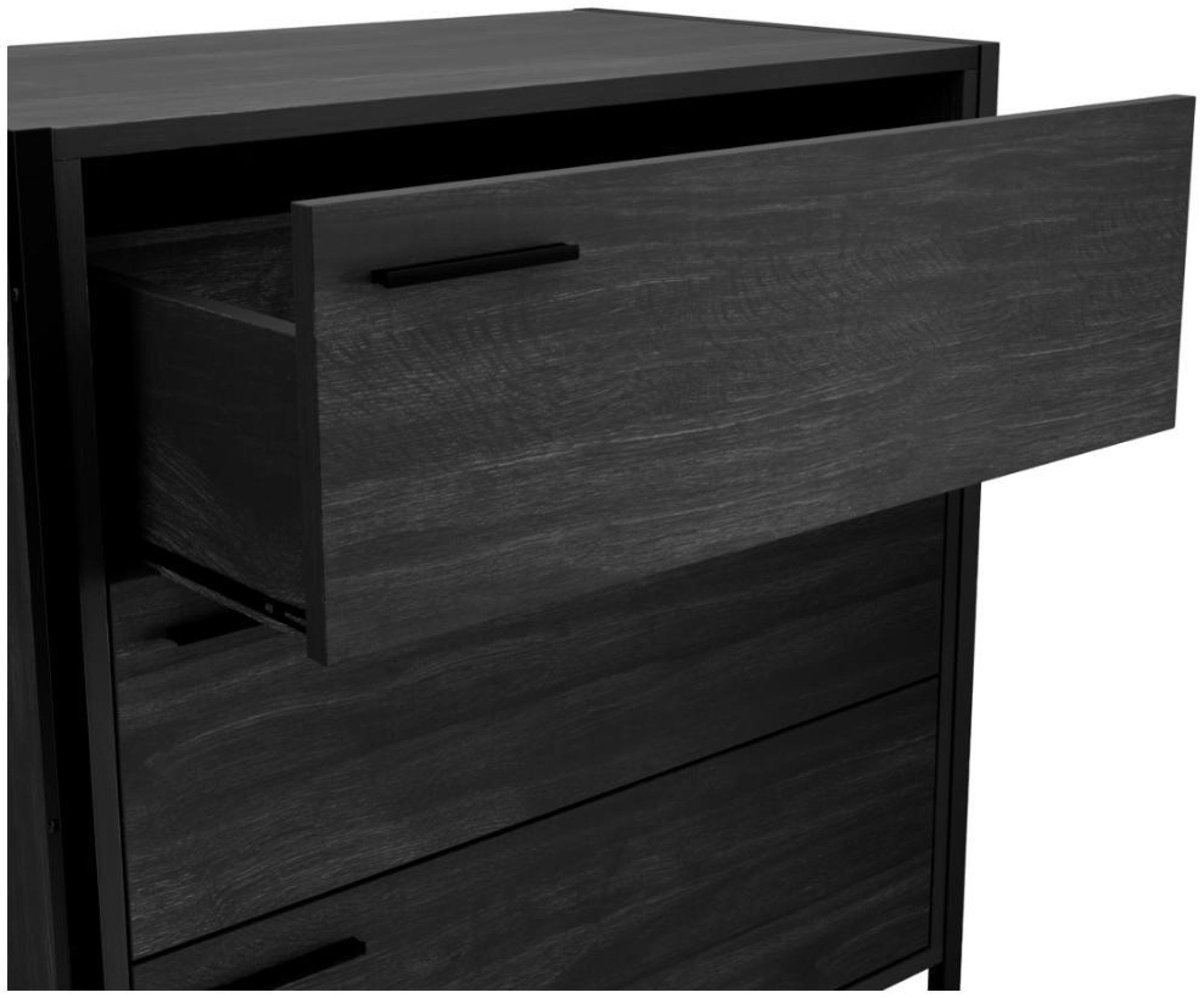 Product photograph of Hoxton Black 3 Drawer Small Chest from Choice Furniture Superstore.