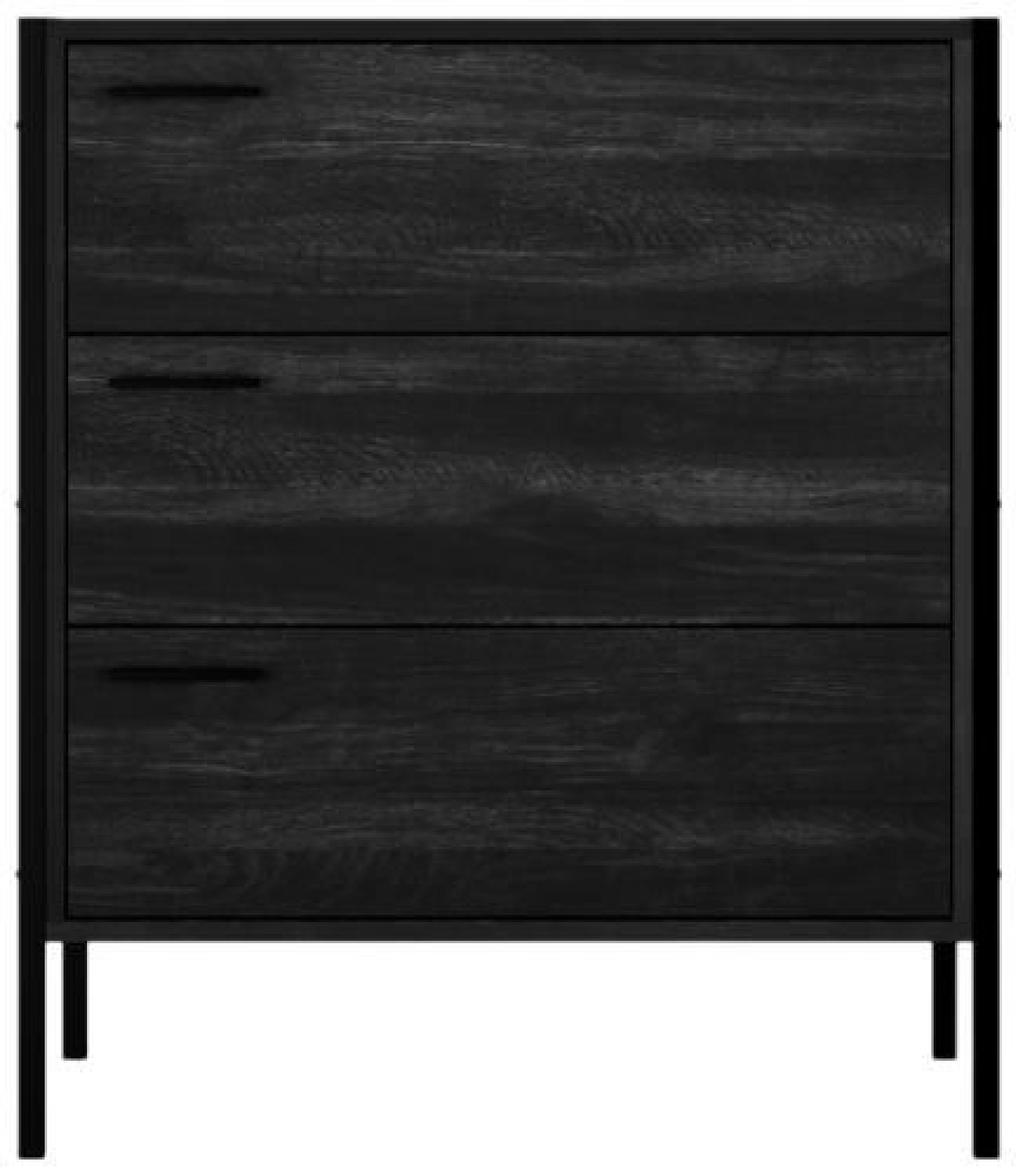 Product photograph of Hoxton Black 3 Drawer Small Chest from Choice Furniture Superstore.