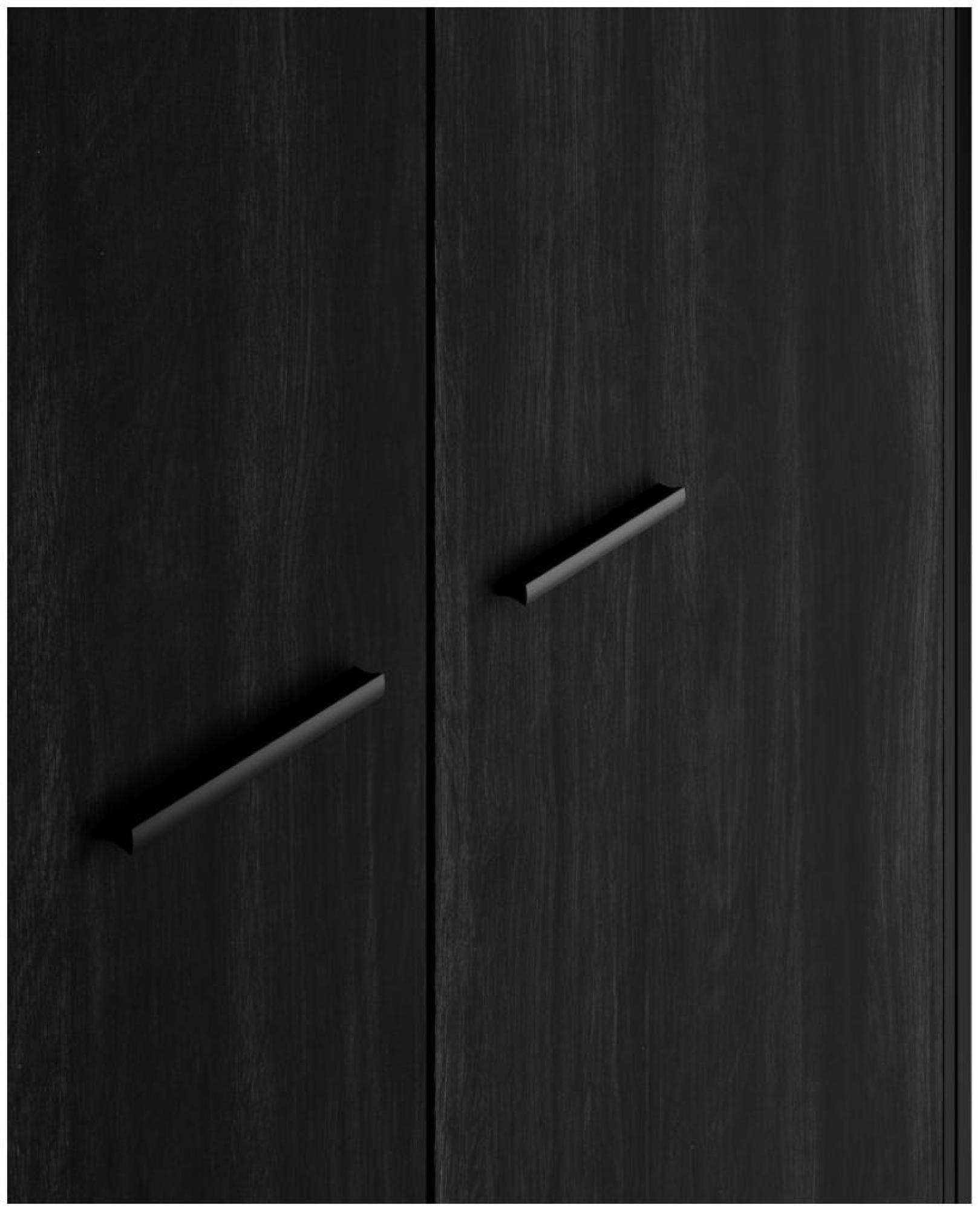 Product photograph of Hoxton Black 2 Door Wardrobe from Choice Furniture Superstore.