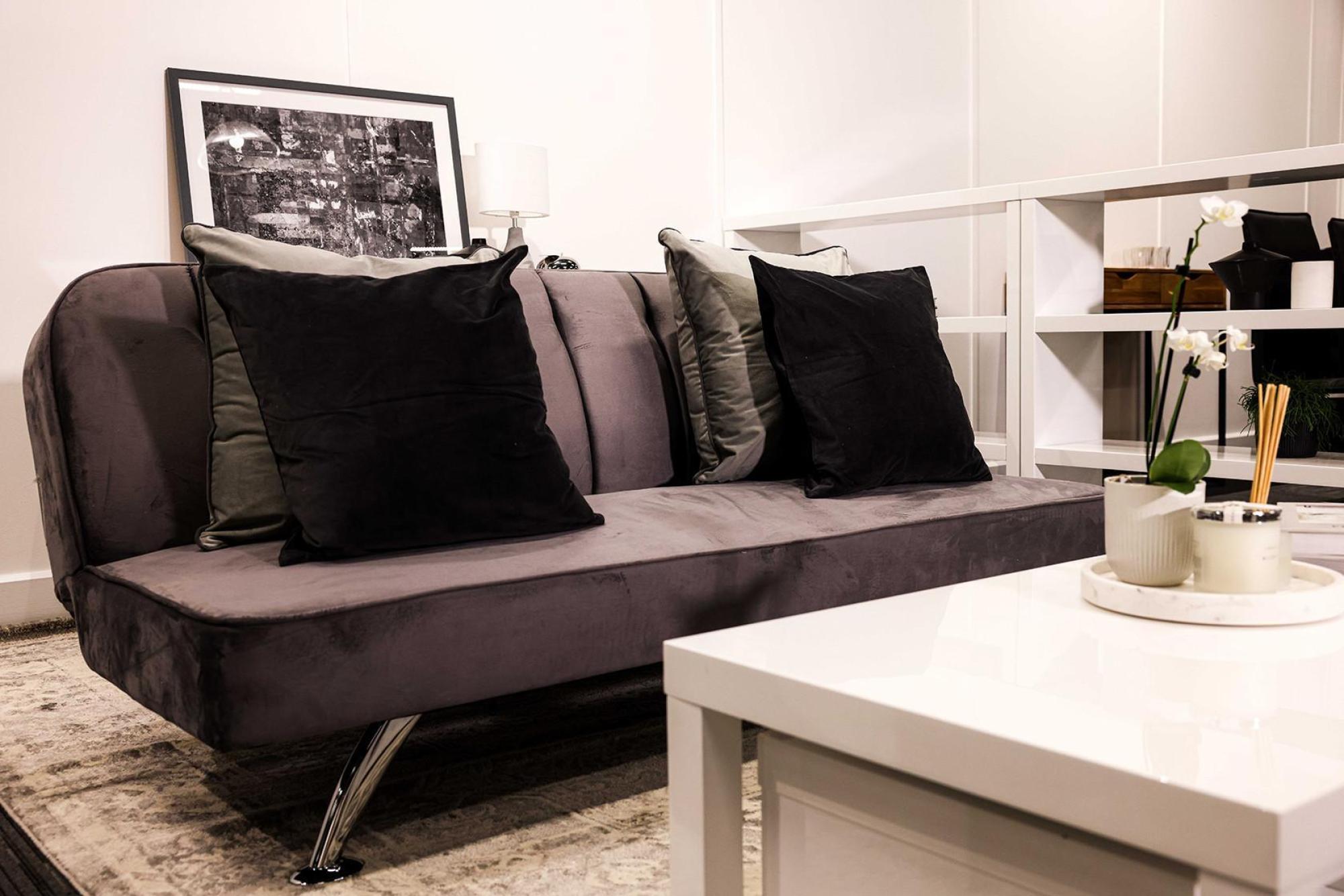 Product photograph of Brighton Grey Sofa Bed from Choice Furniture Superstore.