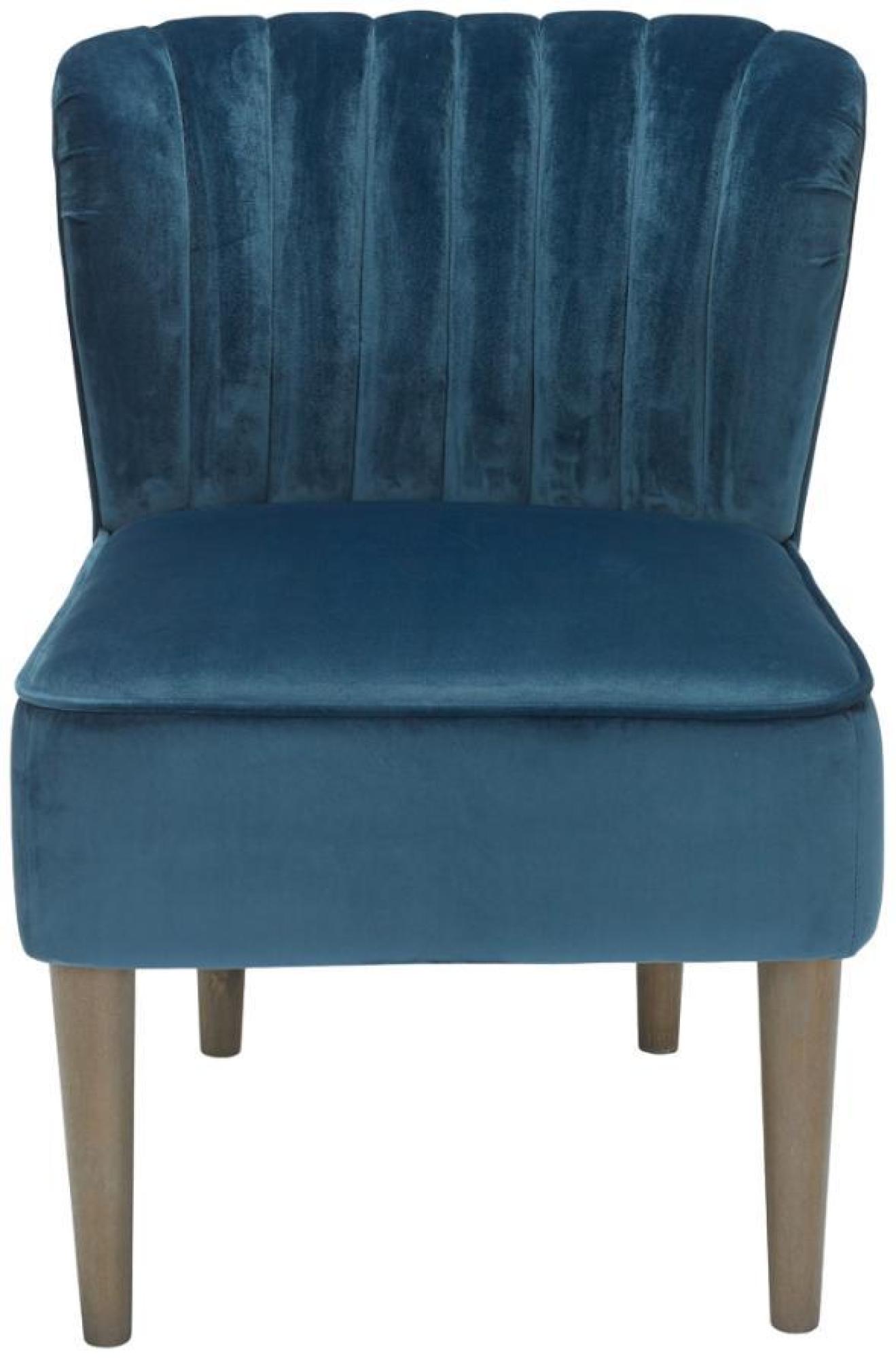 Product photograph of Bella Midnight Blue Crushed Velvet Fabric Chair from Choice Furniture Superstore.