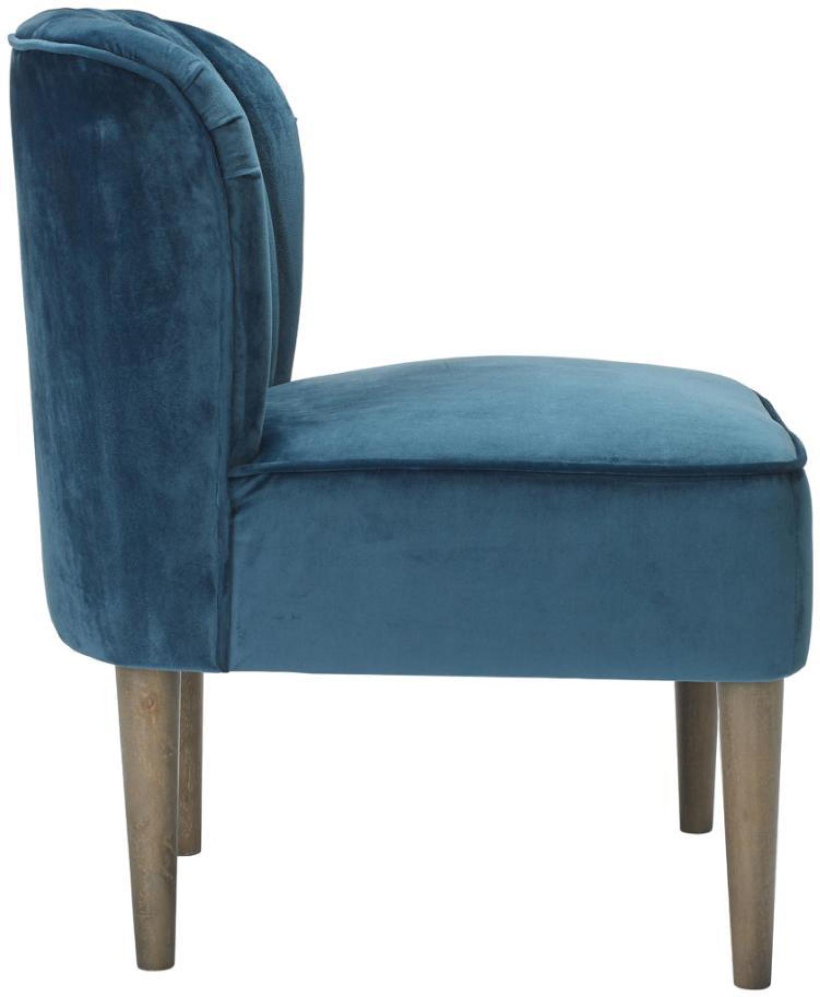 Product photograph of Bella Midnight Blue Crushed Velvet Fabric Chair from Choice Furniture Superstore.