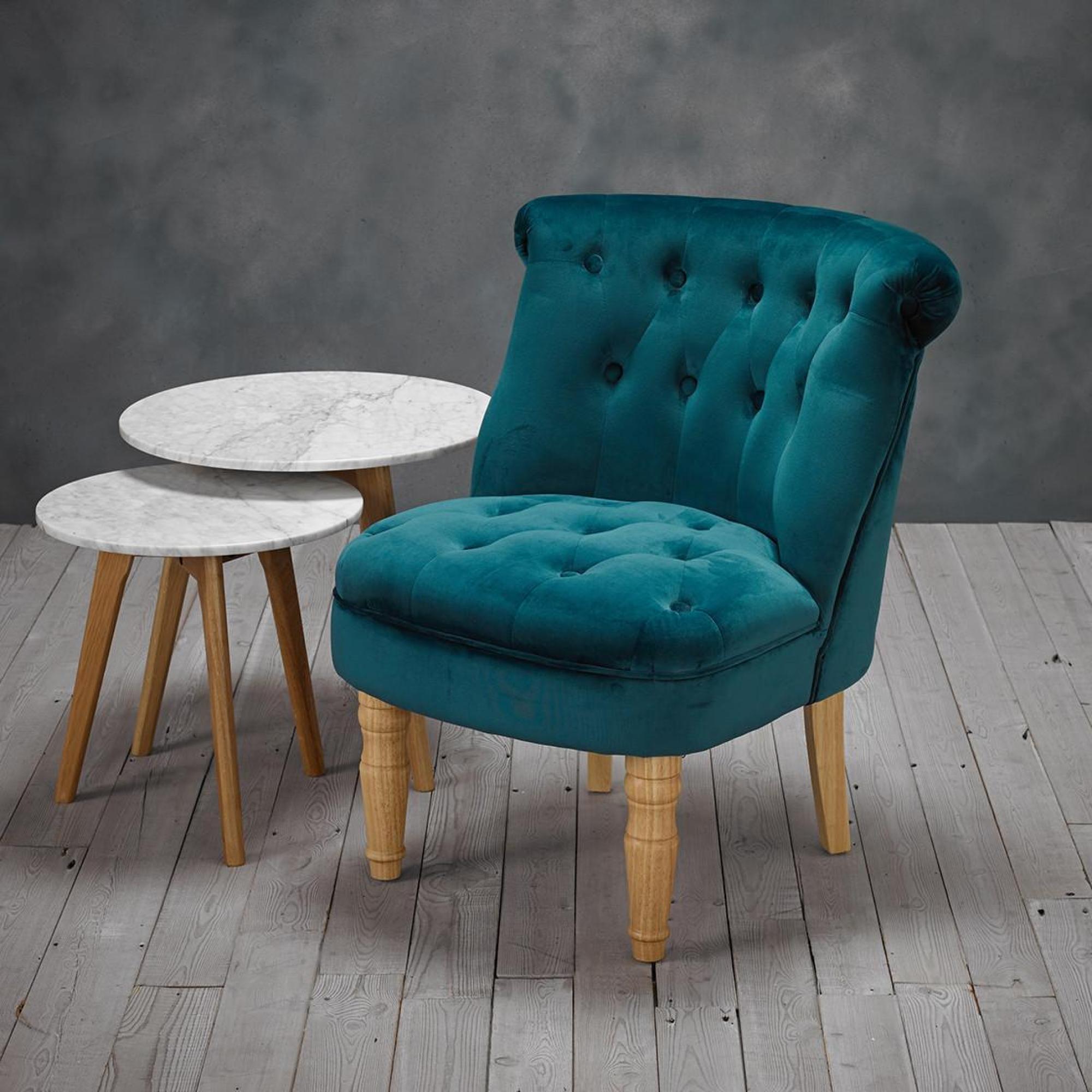 Product photograph of Charlotte Teal Velvet Fabric Chair from Choice Furniture Superstore.