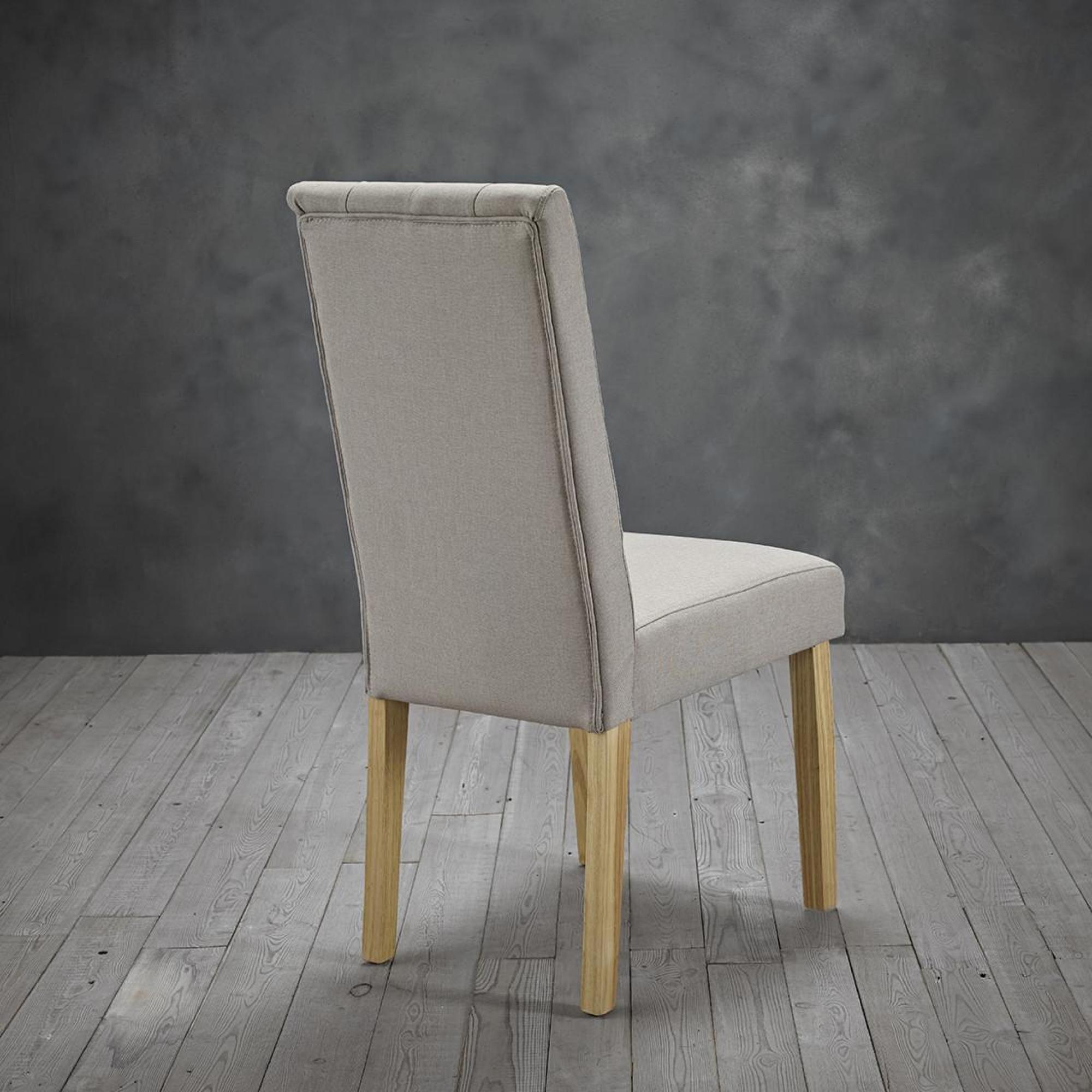 Product photograph of 2 X Roma Beige Linen Fabric Dining Chair from Choice Furniture Superstore.