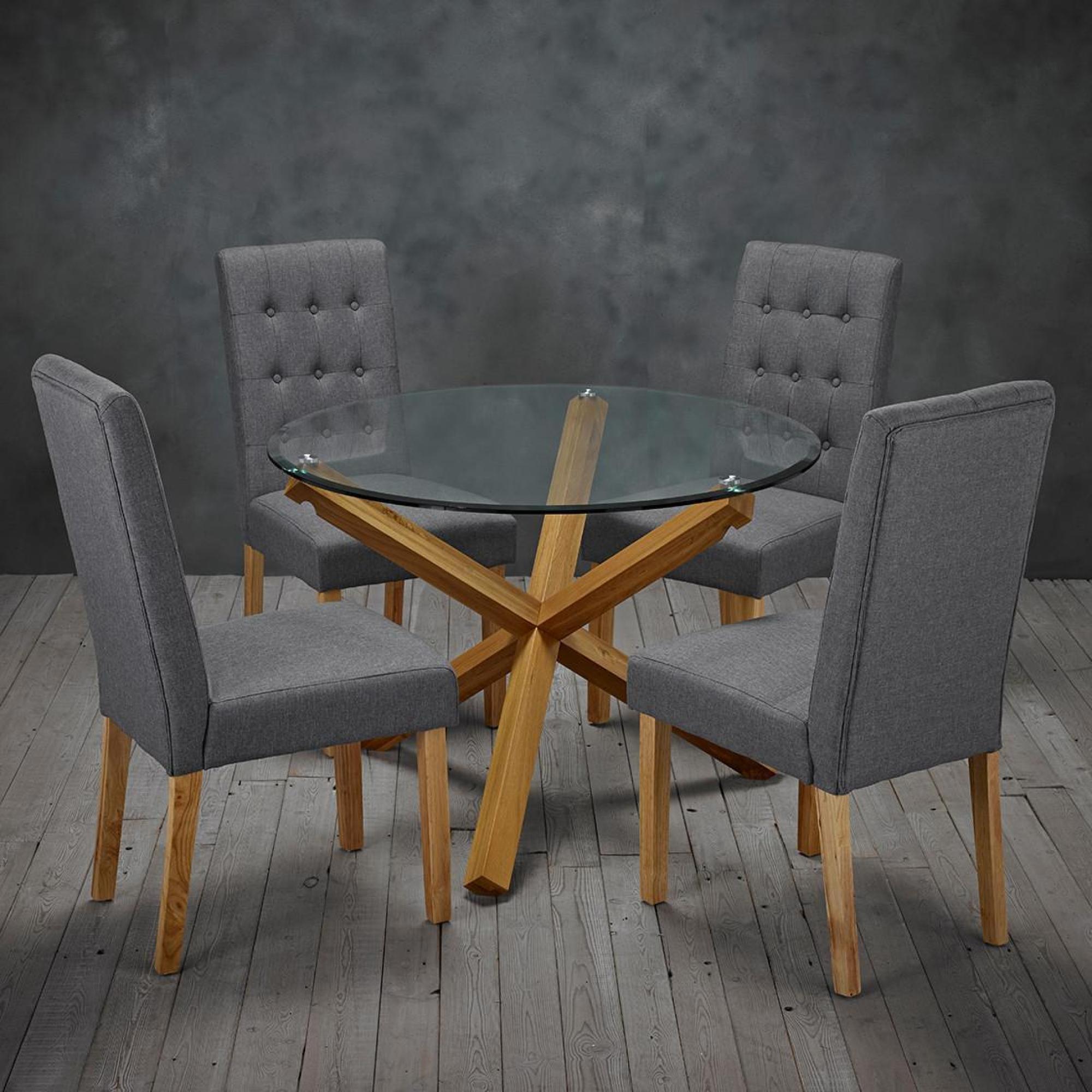 Product photograph of Roma Grey Linen Fabric Dining Chair Sold In Pairs from Choice Furniture Superstore.