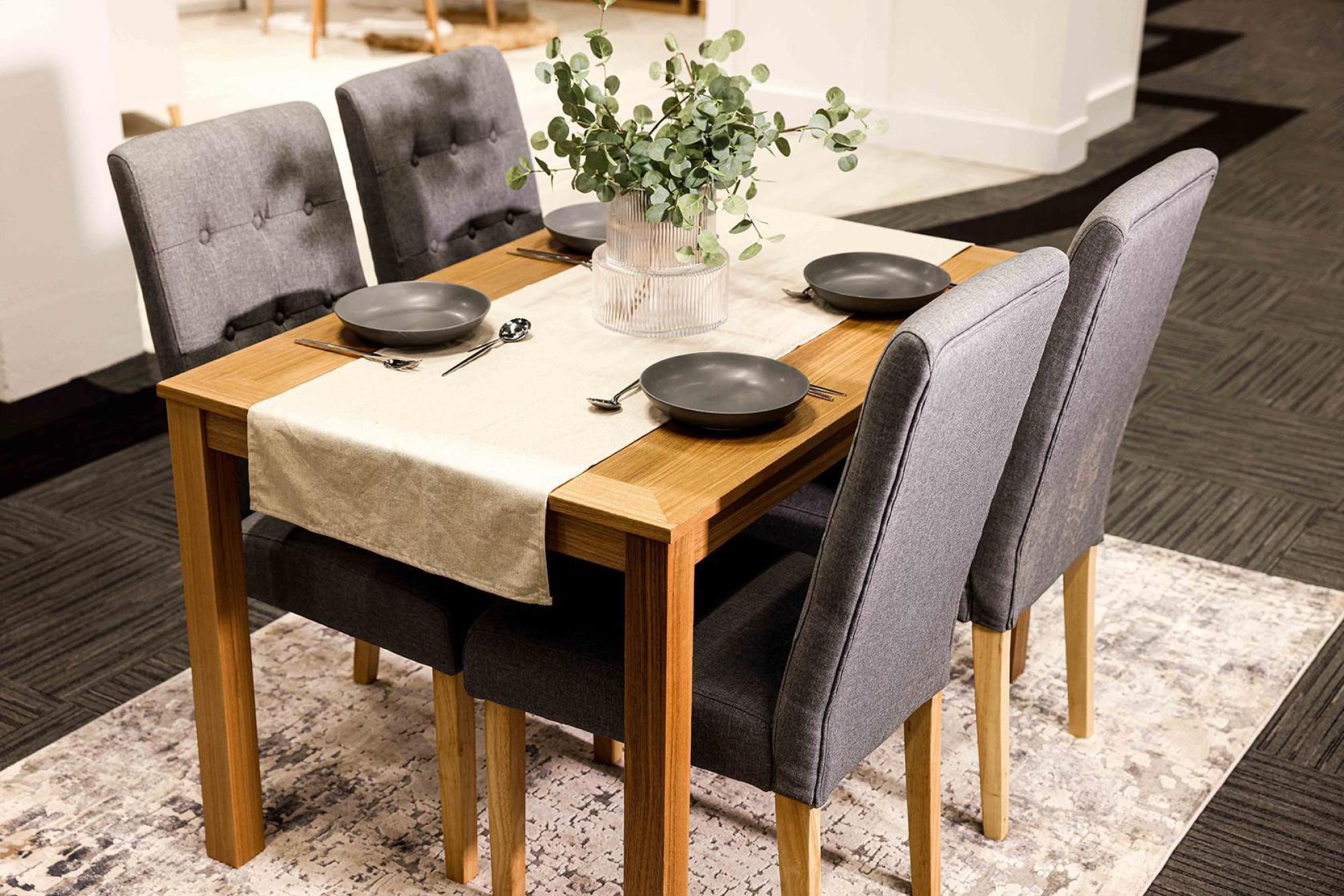 Product photograph of Roma Grey Linen Fabric Dining Chair Sold In Pairs from Choice Furniture Superstore.