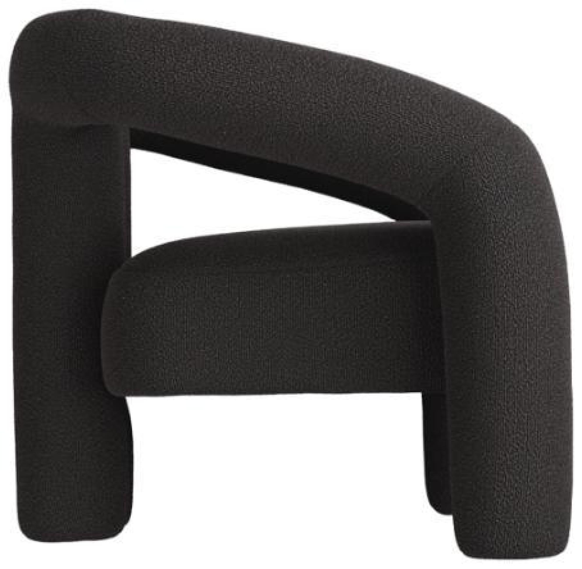 Product photograph of Freyja Black Boucle Fabric Occasional Chair from Choice Furniture Superstore.