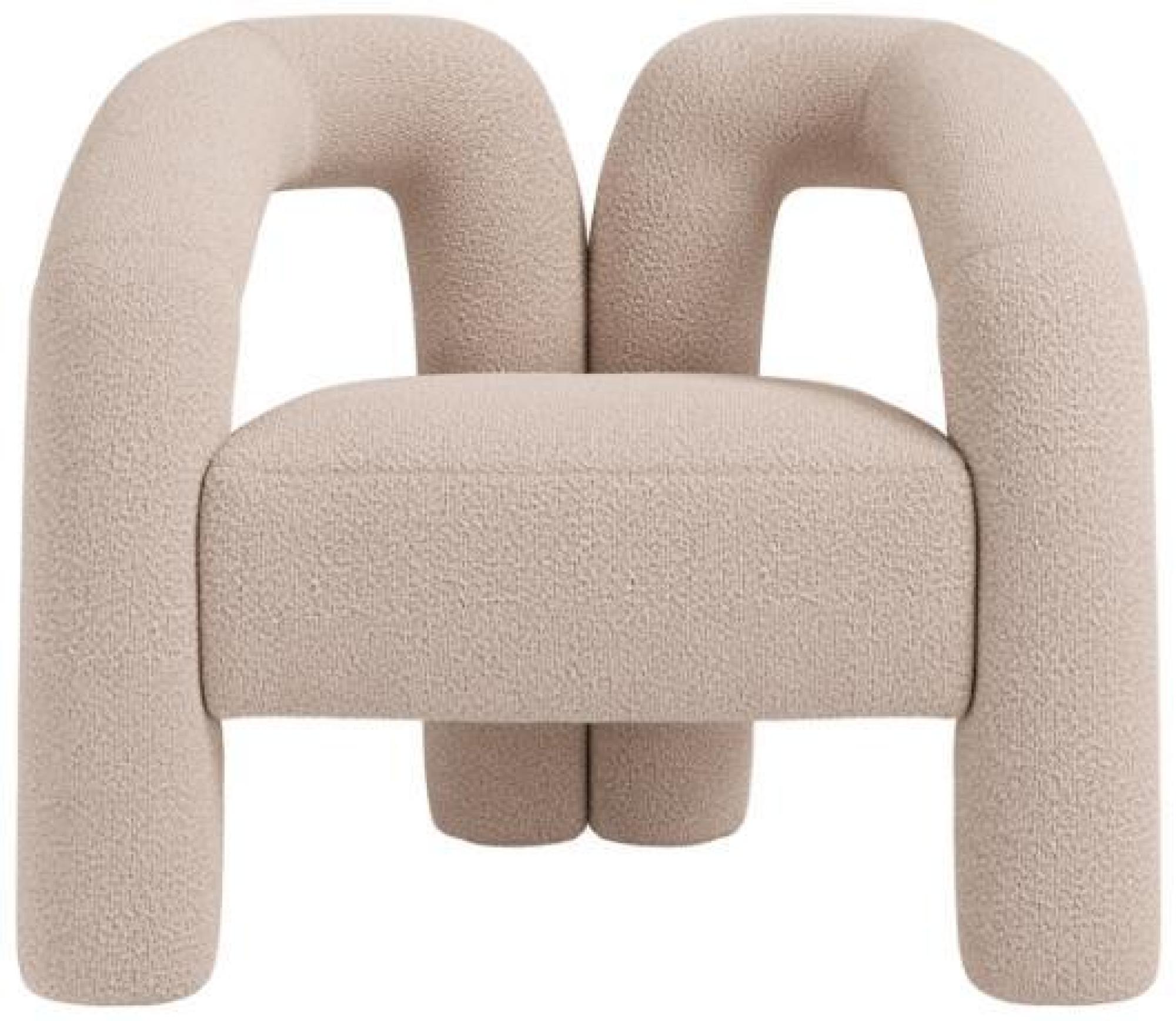 Product photograph of Freyja Buff Boucle Fabric Occasional Chair from Choice Furniture Superstore.