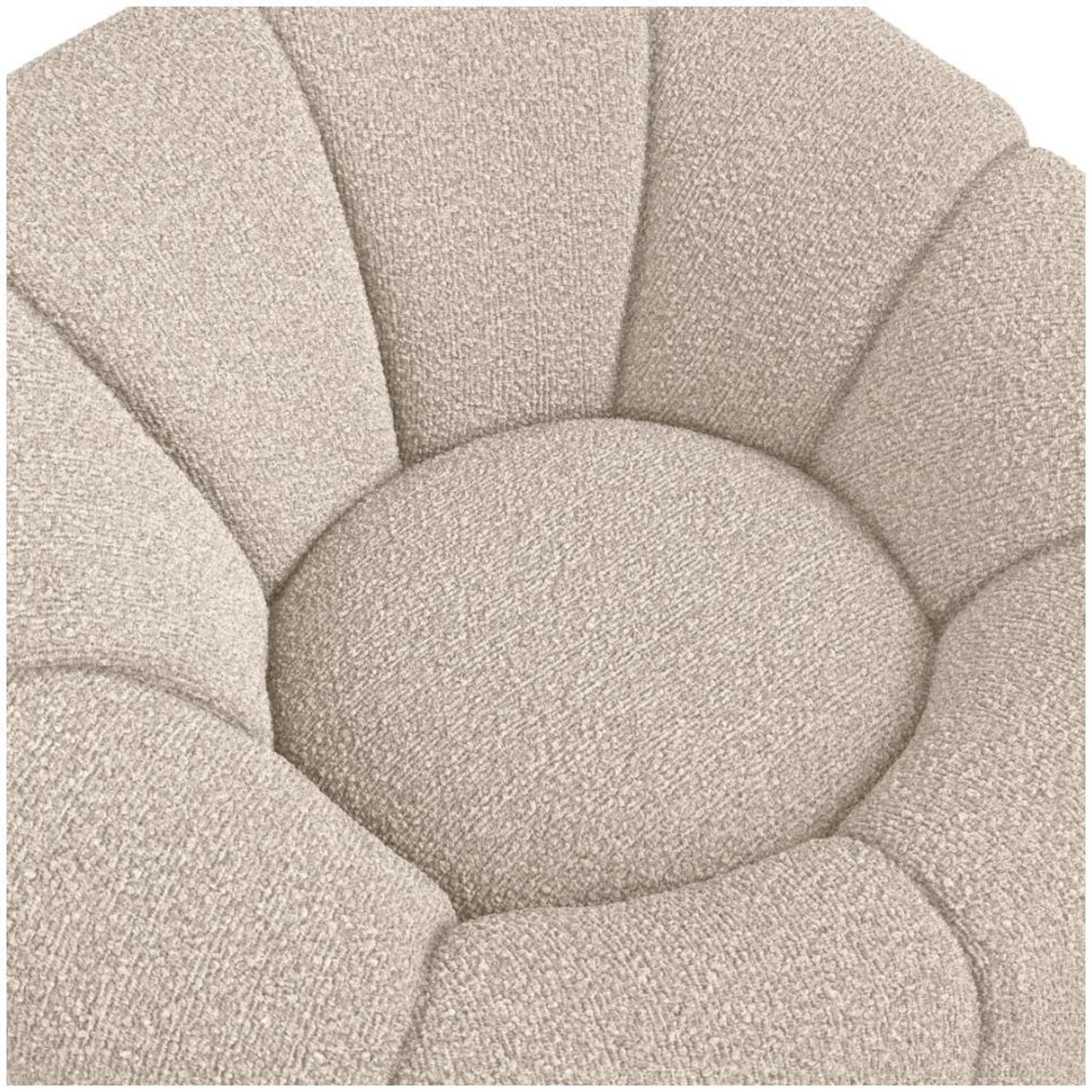 Product photograph of Nao Buff Boucle Fabric Swivel Chair from Choice Furniture Superstore.