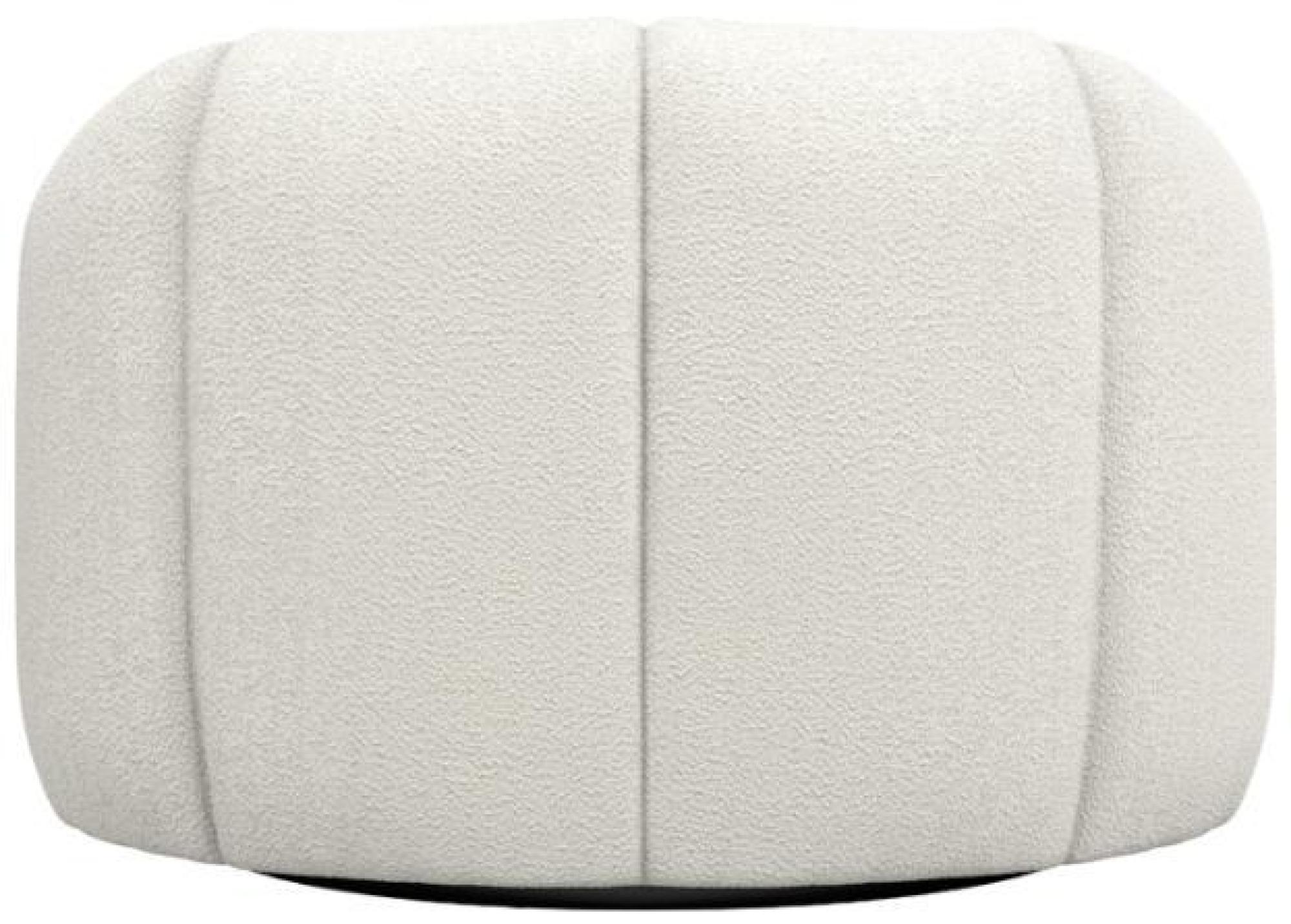 Product photograph of Nao Ivory Boucle Fabric Swivel Chair from Choice Furniture Superstore.