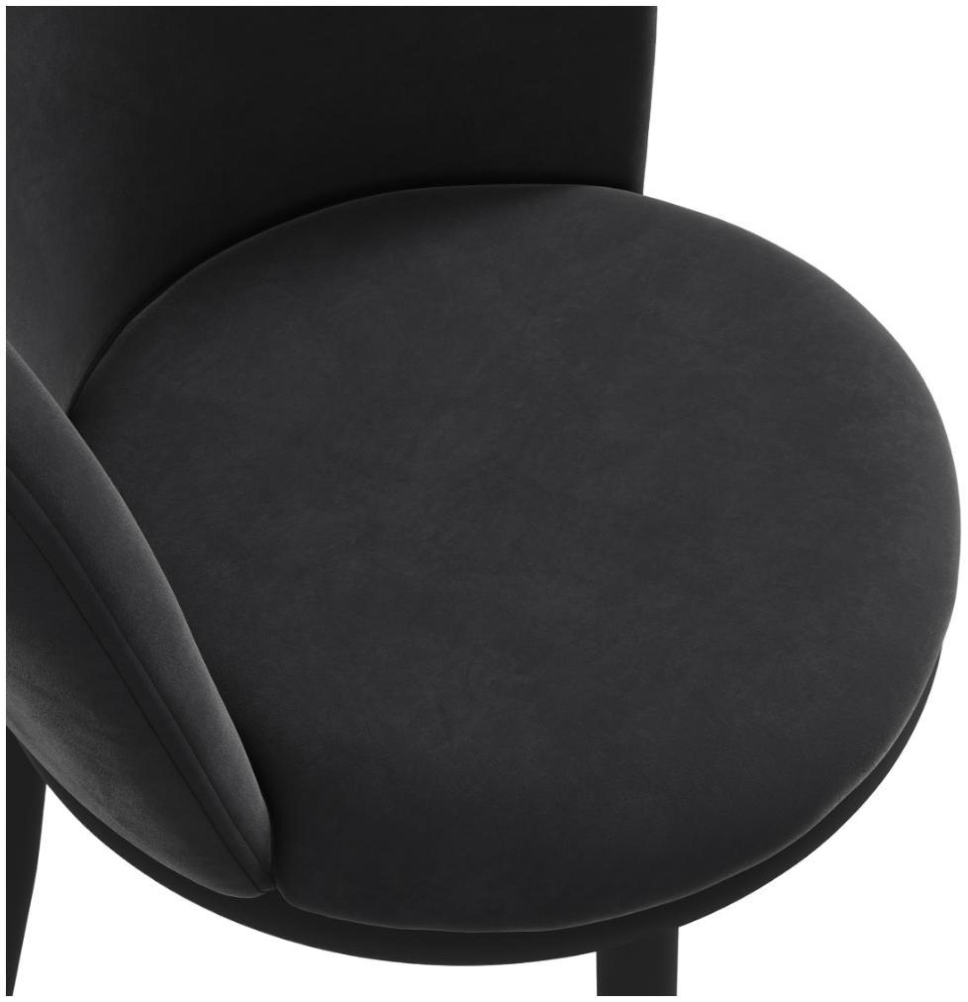 Product photograph of Nova Black Velvet Fabric Dining Chair Sold In Pairs from Choice Furniture Superstore.