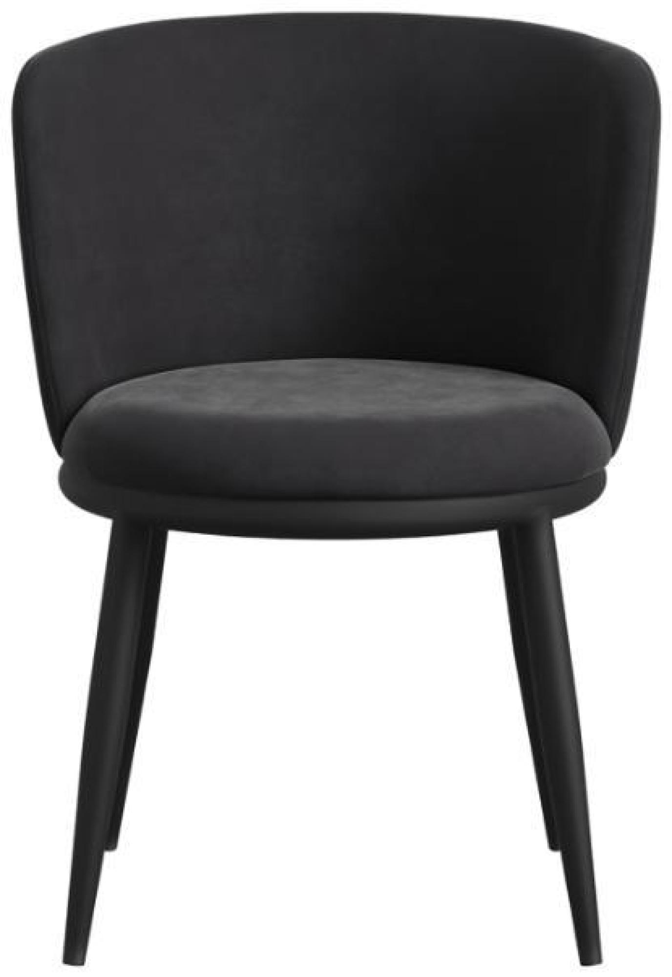 Product photograph of Nova Black Velvet Fabric Dining Chair Sold In Pairs from Choice Furniture Superstore.