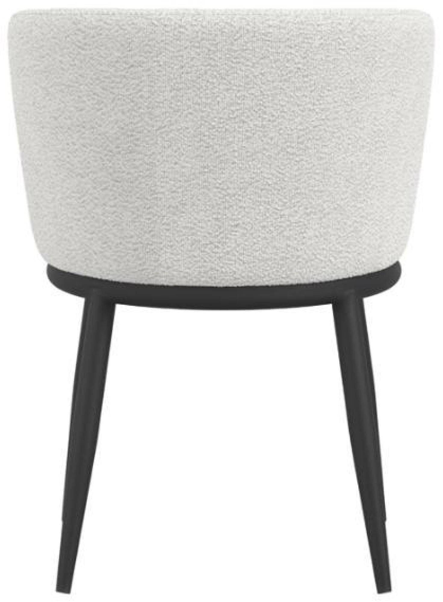 Product photograph of Nova Ivory And Black Boucle Fabric Dining Chair Sold In Pairs from Choice Furniture Superstore.