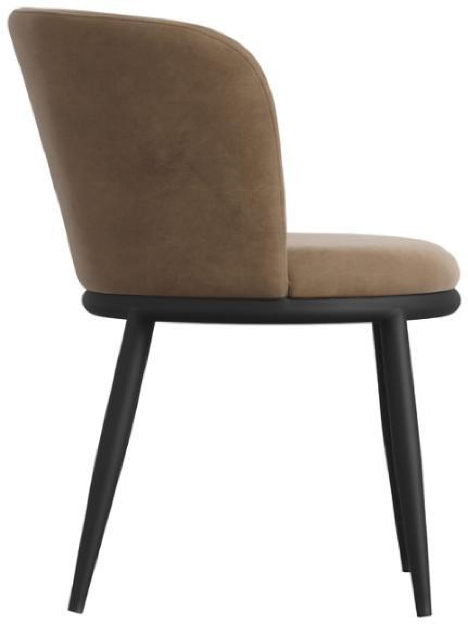 Product photograph of Nova Mole And Black Boucle Fabric Dining Chair Sold In Pairs from Choice Furniture Superstore.