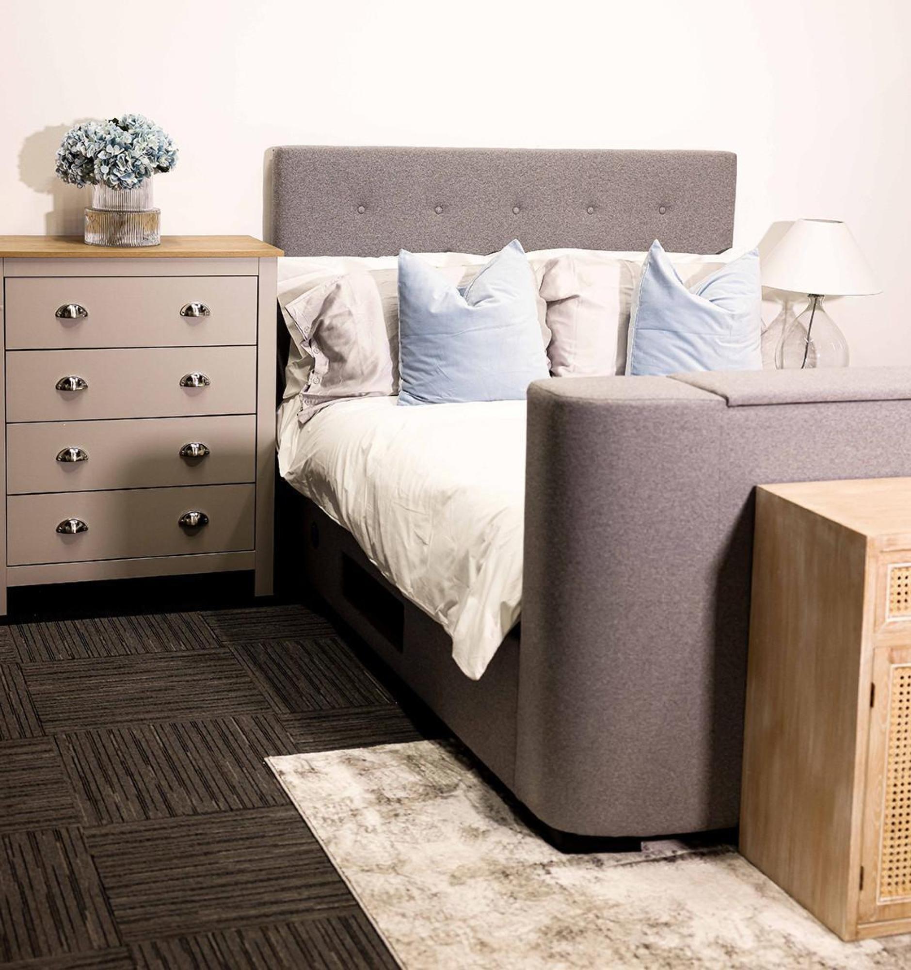 Product photograph of Lancaster Grey Bedroom Set - Sizes Available from Choice Furniture Superstore.
