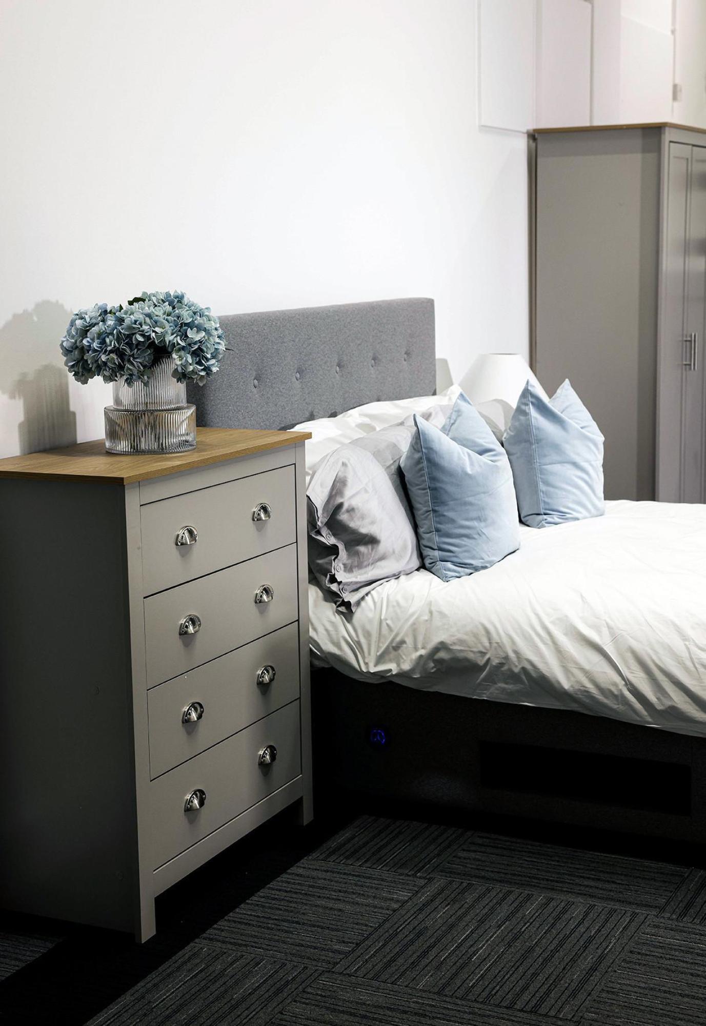 Product photograph of Lancaster Grey Bedroom Set - Sizes Available from Choice Furniture Superstore.