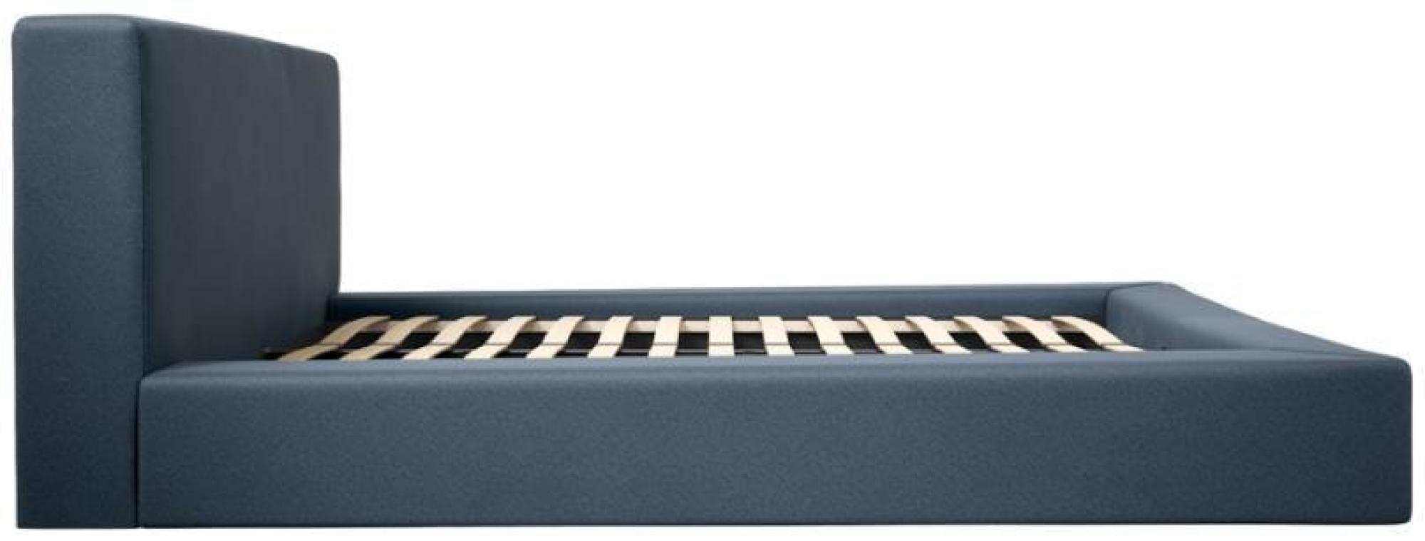 Product photograph of Soho Ink Blue Weave Bed - Comes In Double And King Size Options from Choice Furniture Superstore.