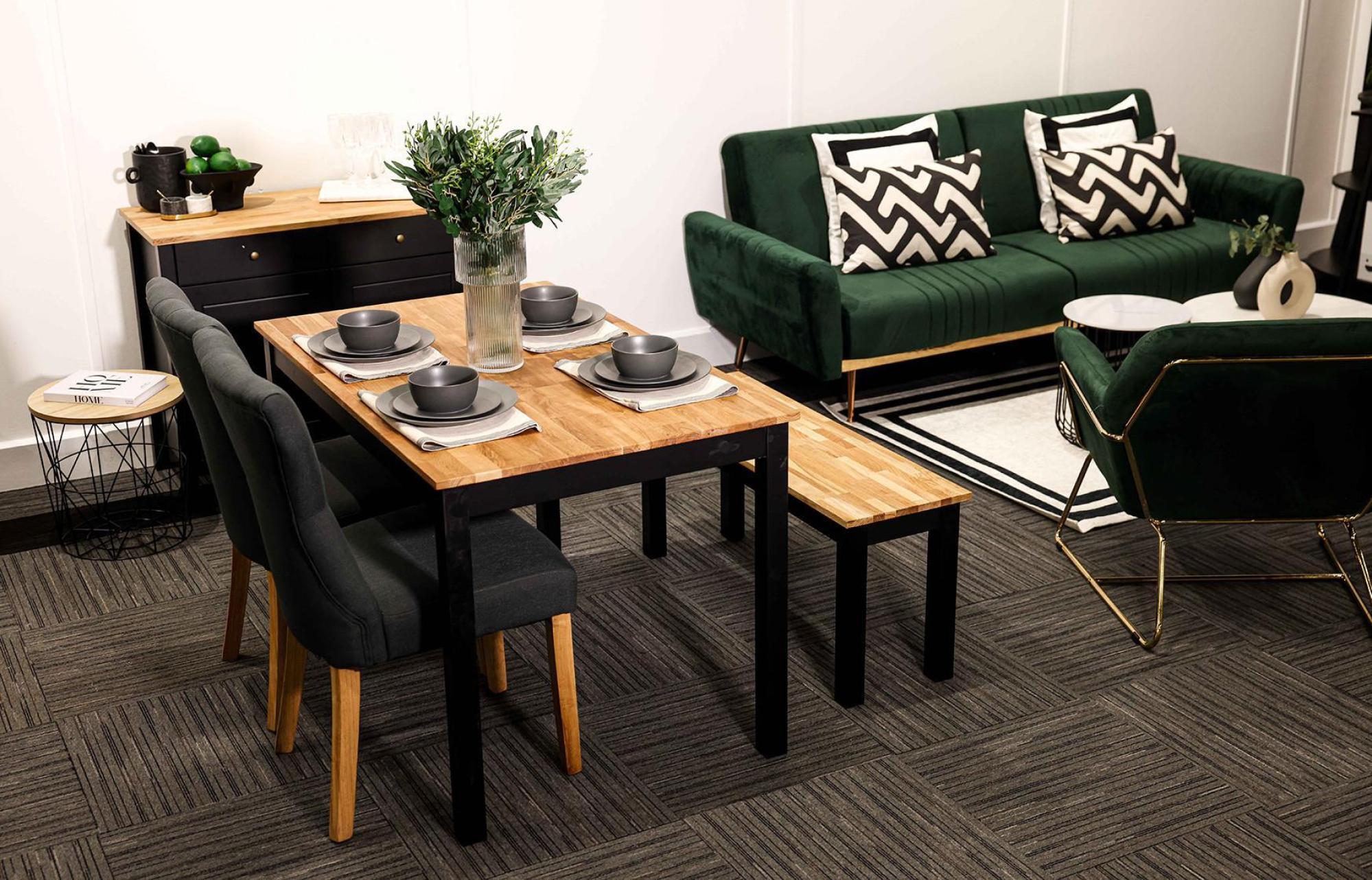 Product photograph of Copenhagen Black Bench from Choice Furniture Superstore.
