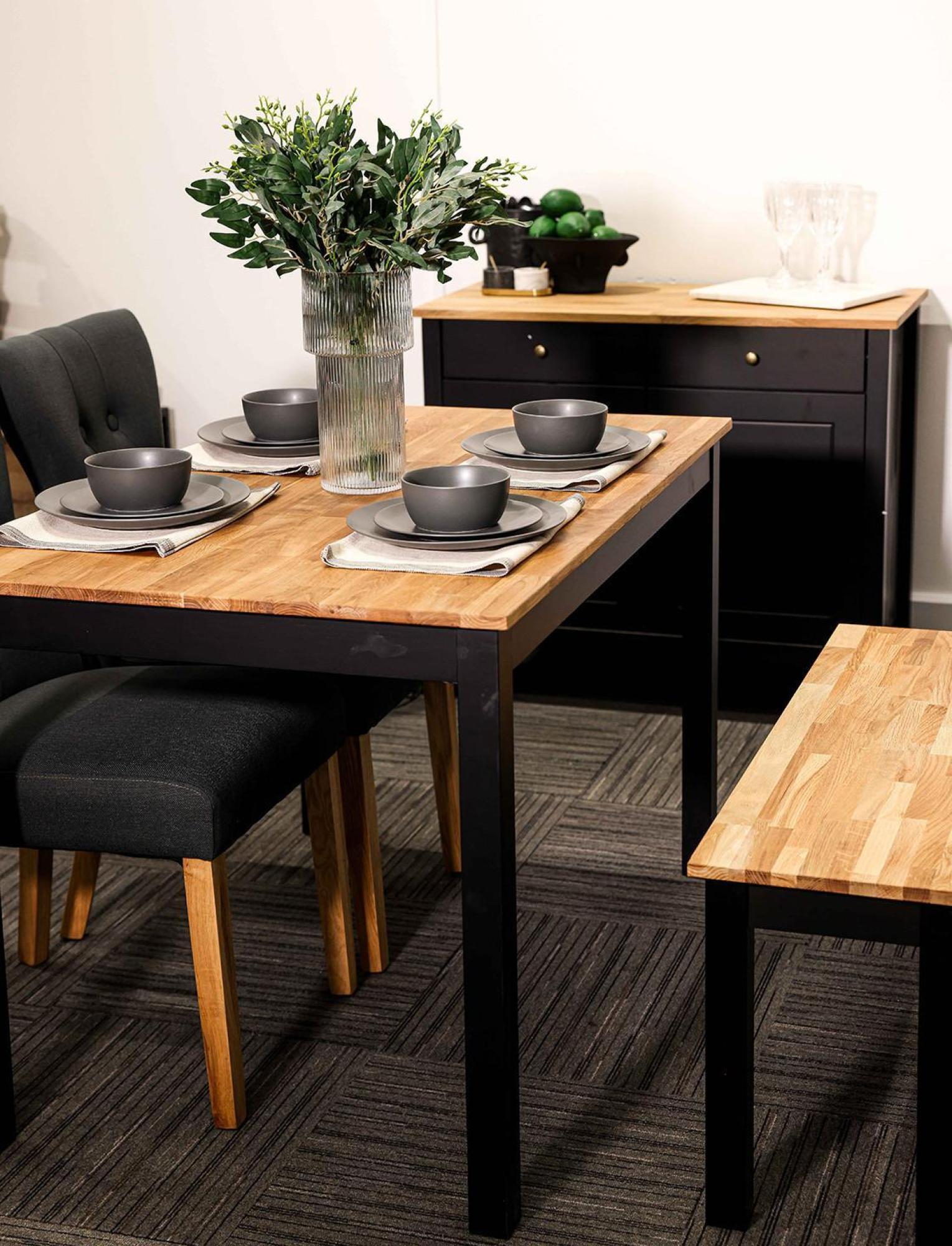 Product photograph of Copenhagen Black Bench from Choice Furniture Superstore.