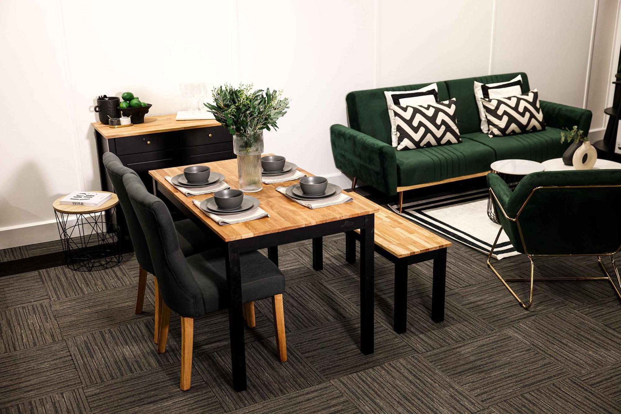 Product photograph of Copenhagen Black Bench from Choice Furniture Superstore.