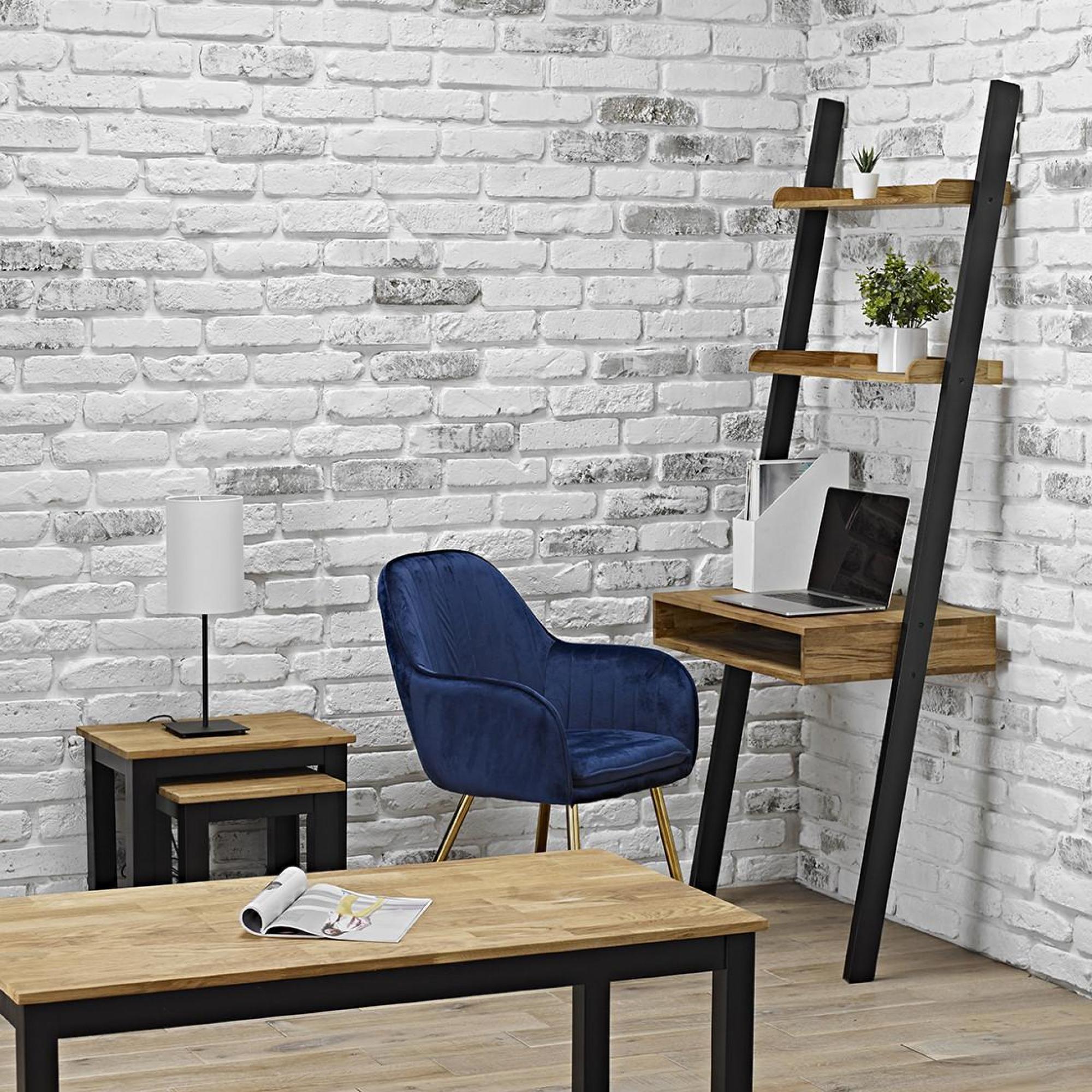 Product photograph of Copenhagen Black Ladder Desk from Choice Furniture Superstore.