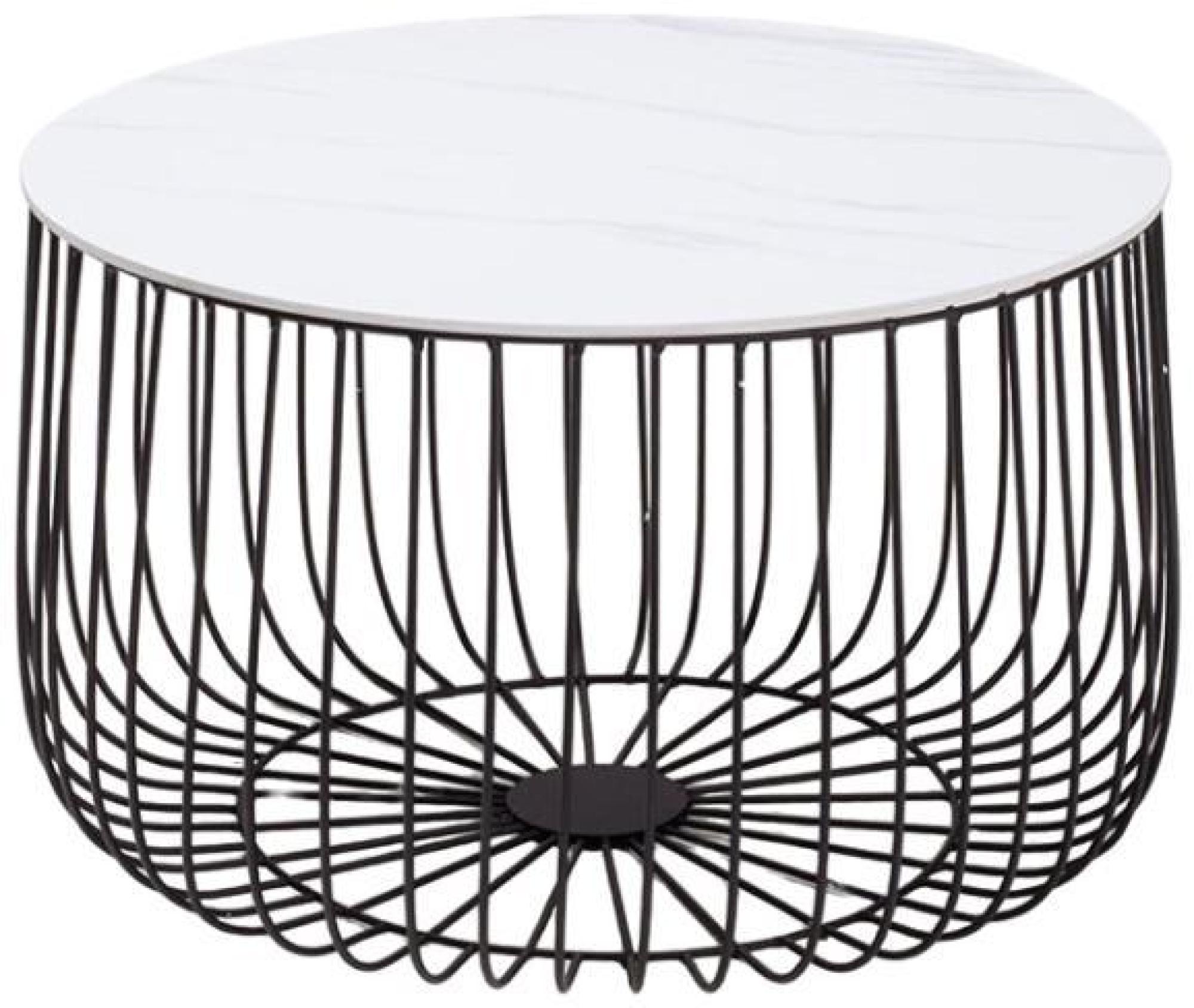 Product photograph of Enzo Black Metal Large Cage Table from Choice Furniture Superstore.