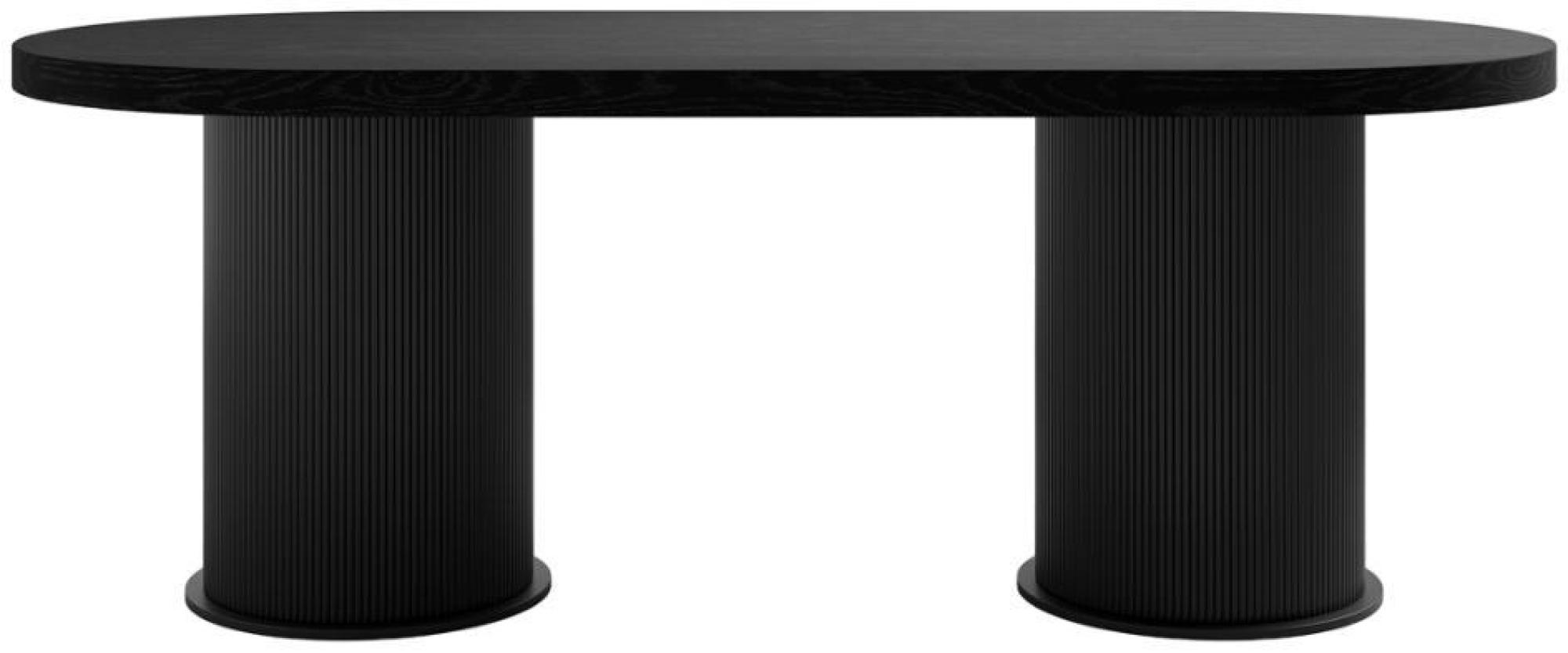 Product photograph of Rina Black Ash Veneer Dining Table from Choice Furniture Superstore.