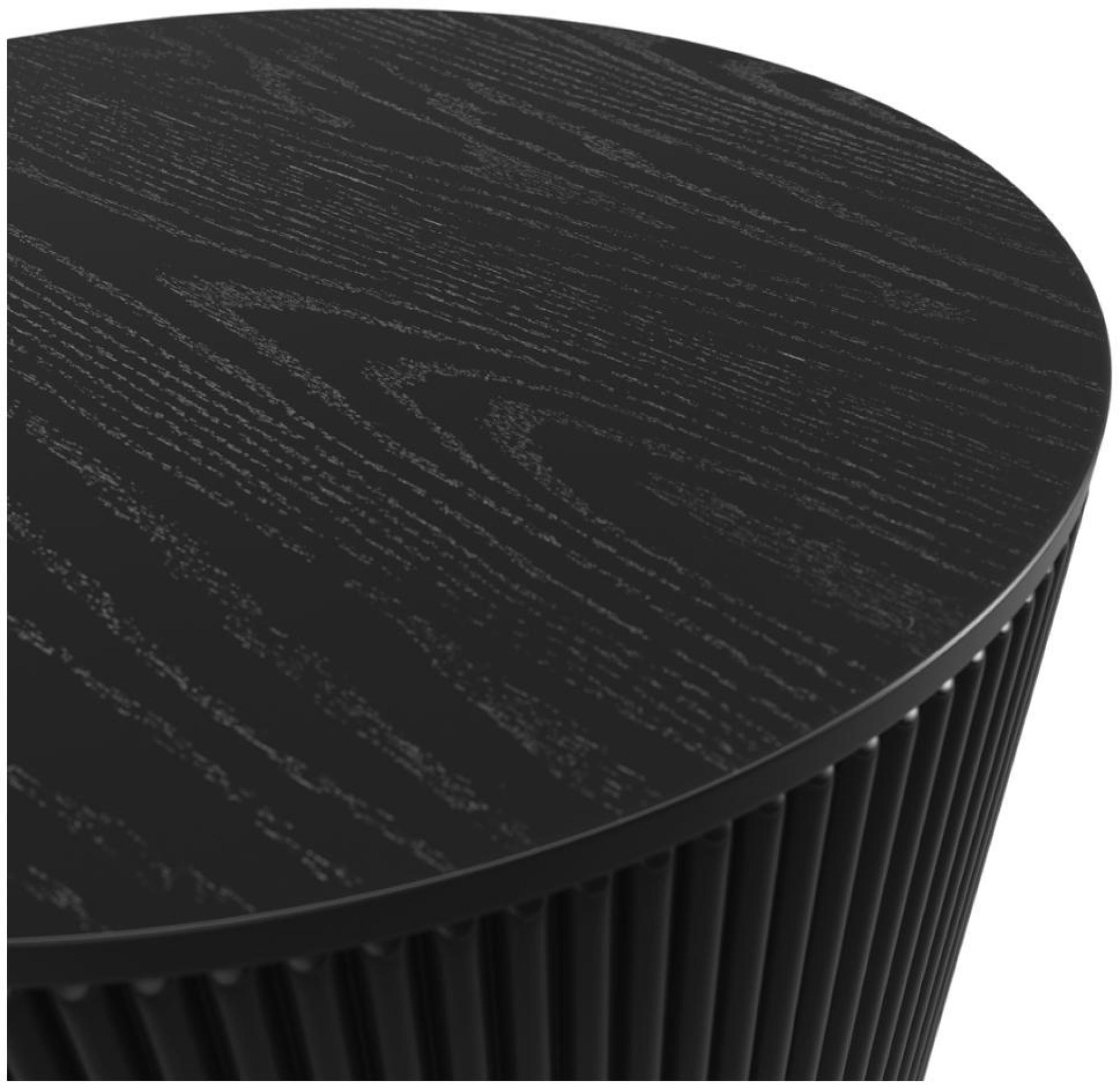 Product photograph of Eden Black Fluted Round Coffee Table from Choice Furniture Superstore.