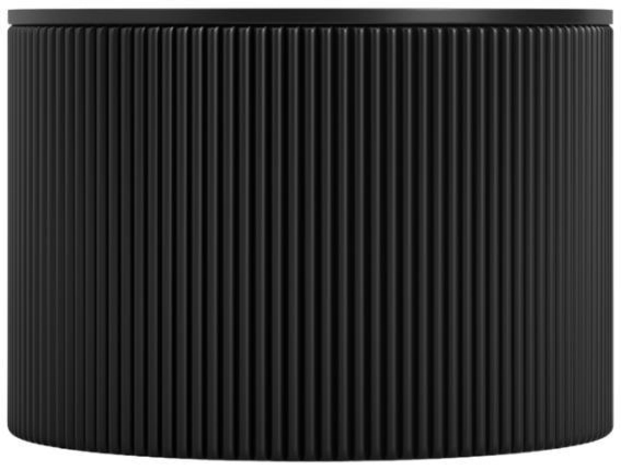 Product photograph of Eden Black Fluted Round Coffee Table from Choice Furniture Superstore.