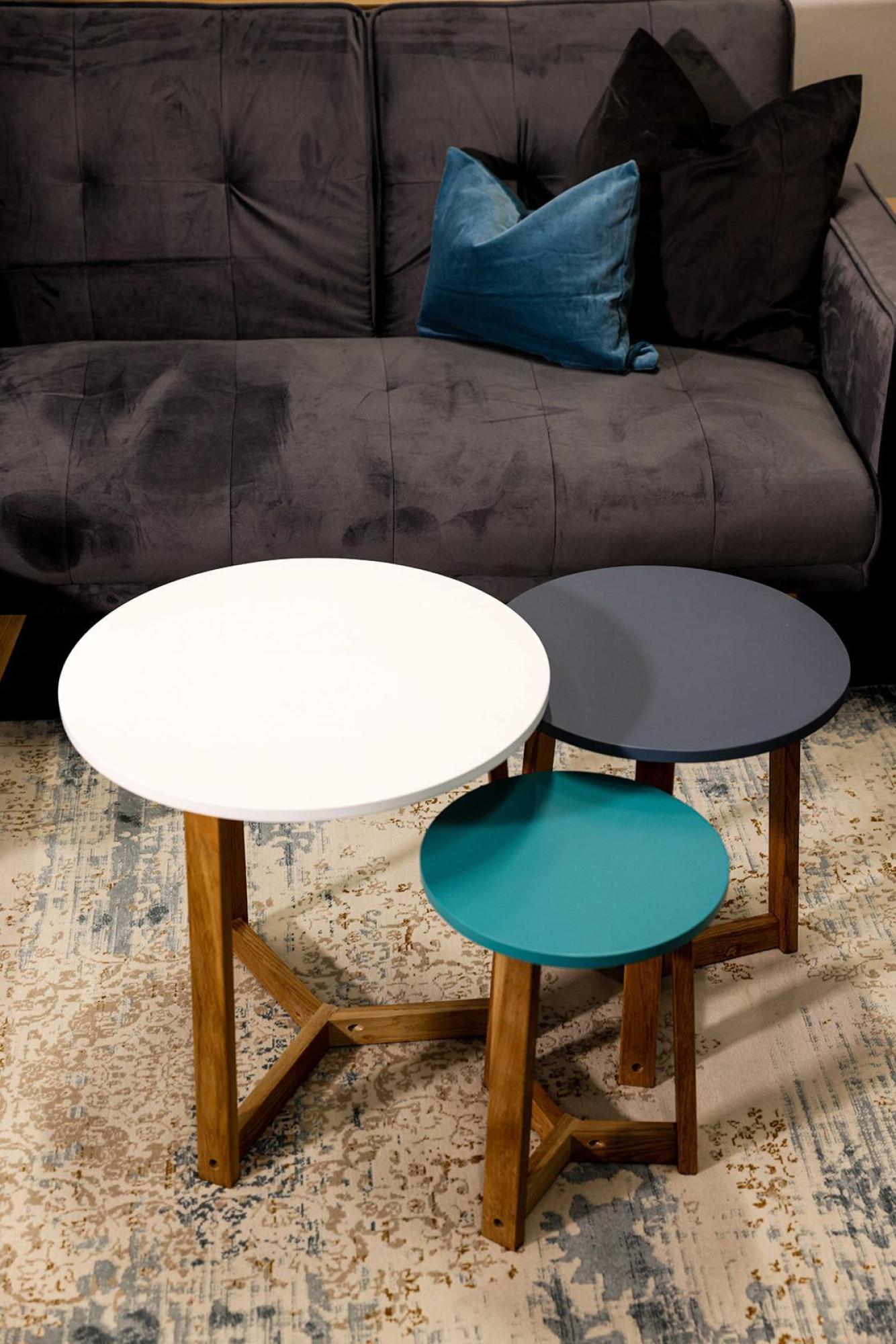 Product photograph of Jasper Solid Oak Nest Of 3 Tables from Choice Furniture Superstore.