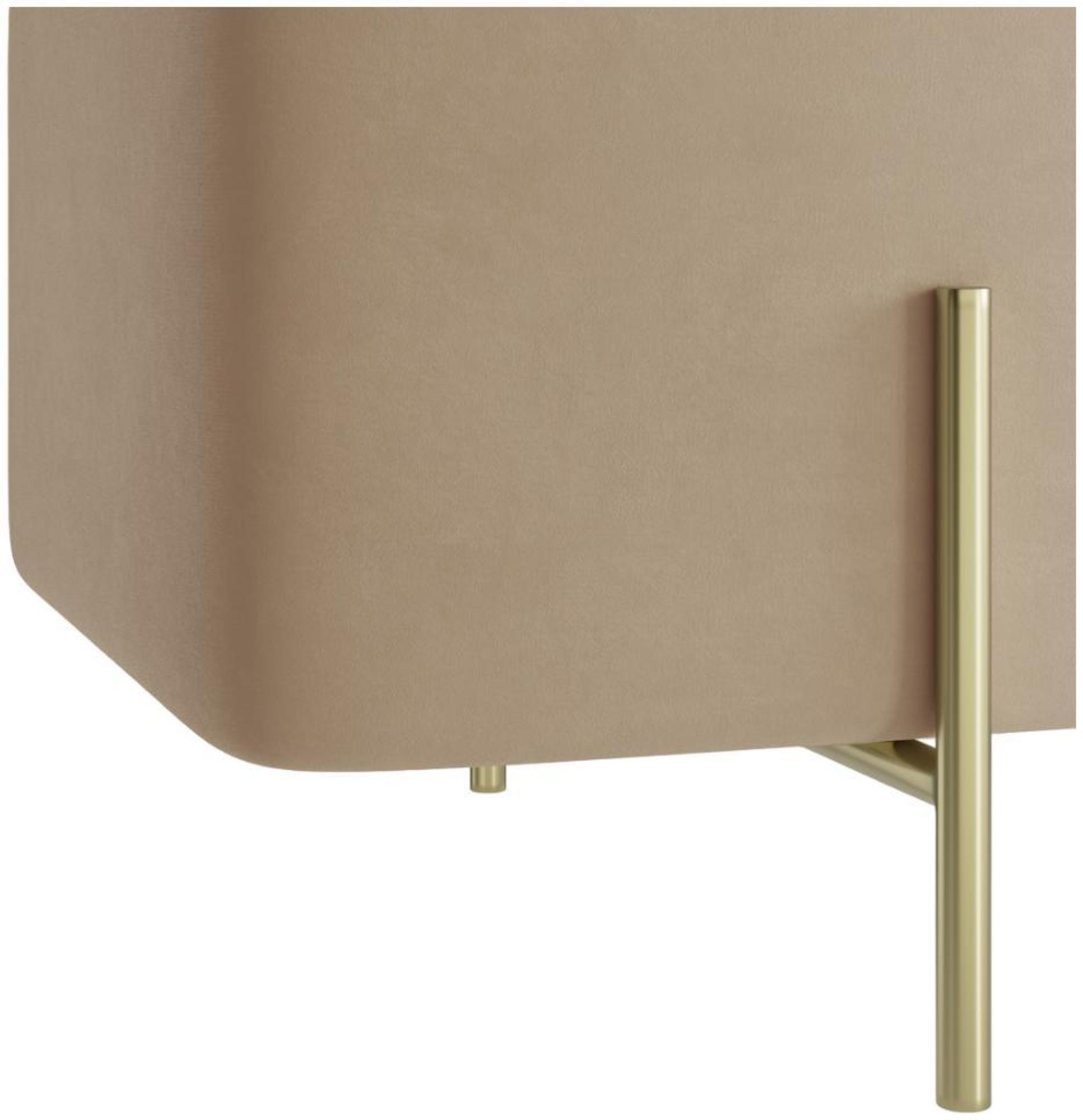 Product photograph of Lola Beige Velvet Fabric Storage Ottoman from Choice Furniture Superstore.