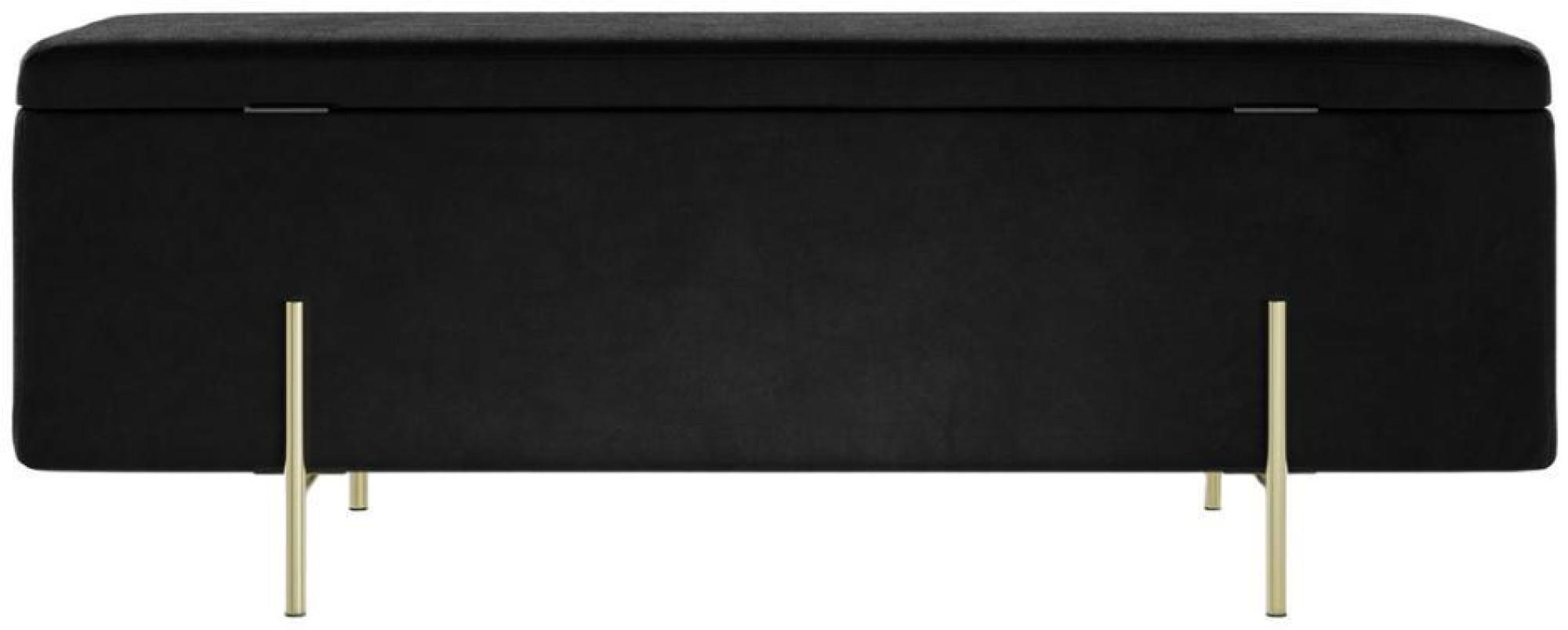 Product photograph of Lola Black Velvet Fabric Storage Ottoman from Choice Furniture Superstore.