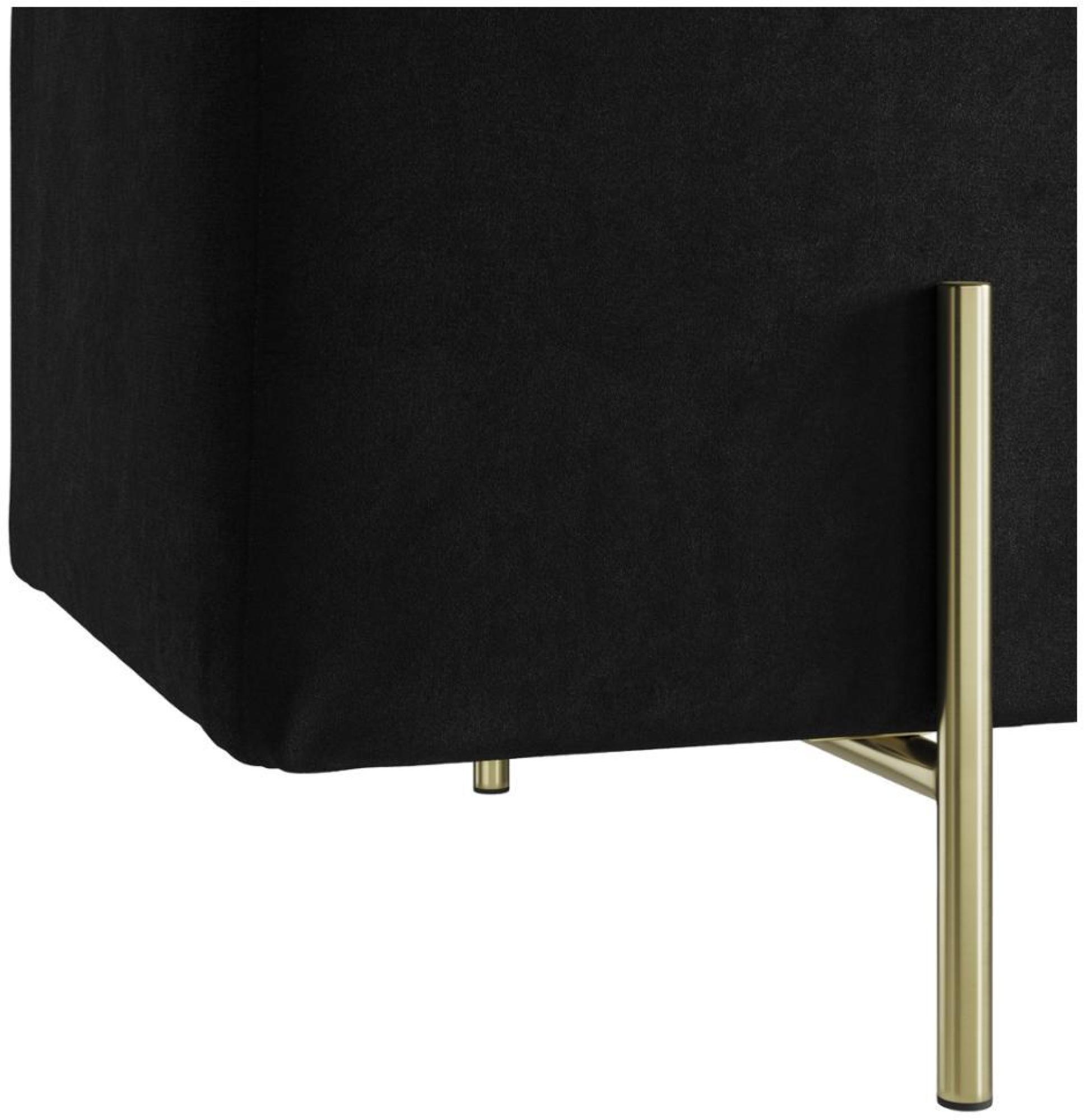 Product photograph of Lola Black Velvet Fabric Storage Ottoman from Choice Furniture Superstore.